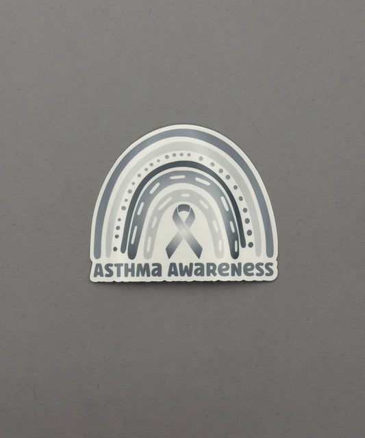 Asthma Awareness Rainbow Sticker or Magnet