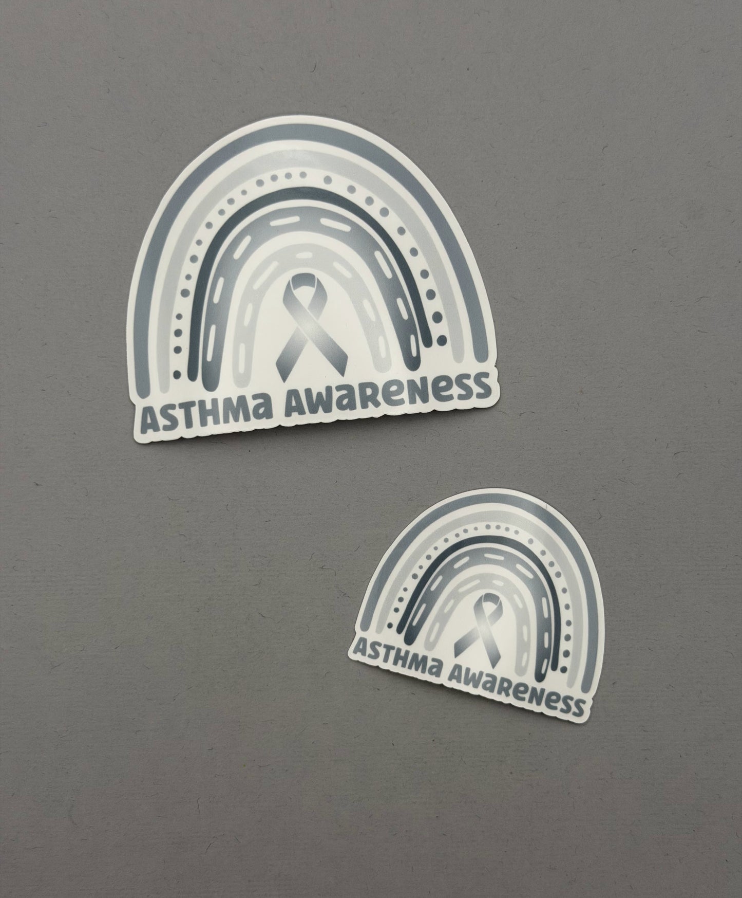 Asthma Awareness Rainbow Sticker or Magnet