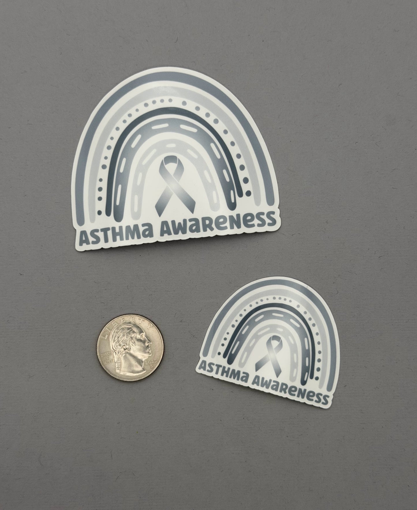 Asthma Awareness Rainbow Sticker or Magnet