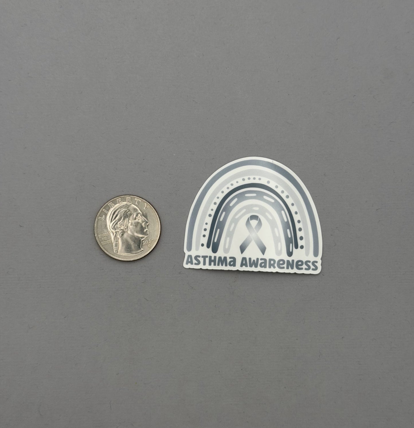 Asthma Awareness Rainbow Sticker or Magnet