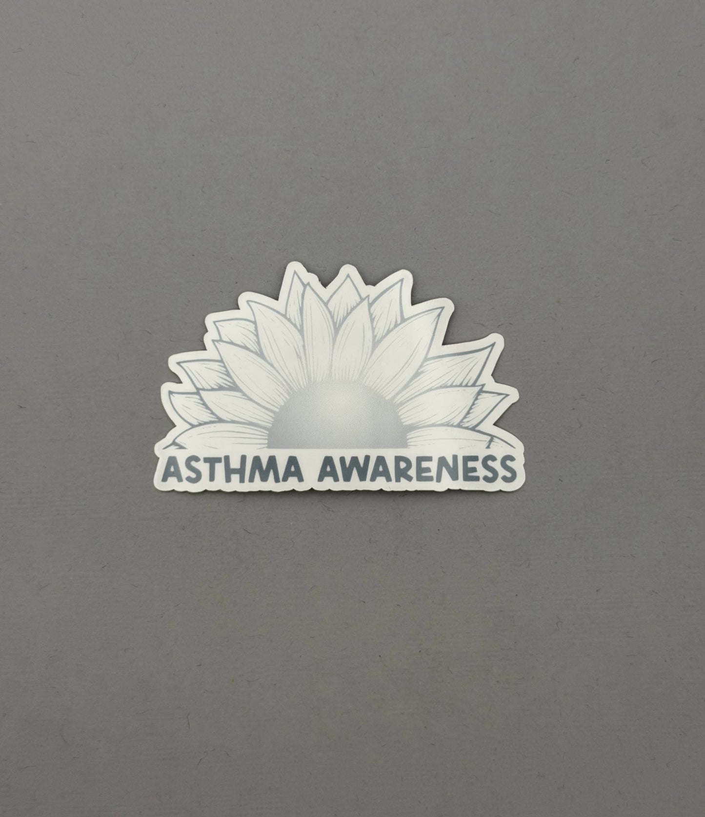 Asthma Awareness Sunflower Sticker or Magnet