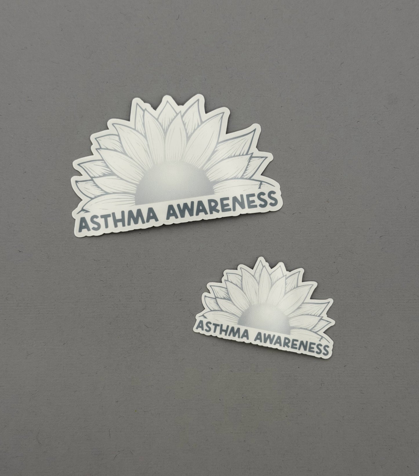 Asthma Awareness Sunflower Sticker or Magnet
