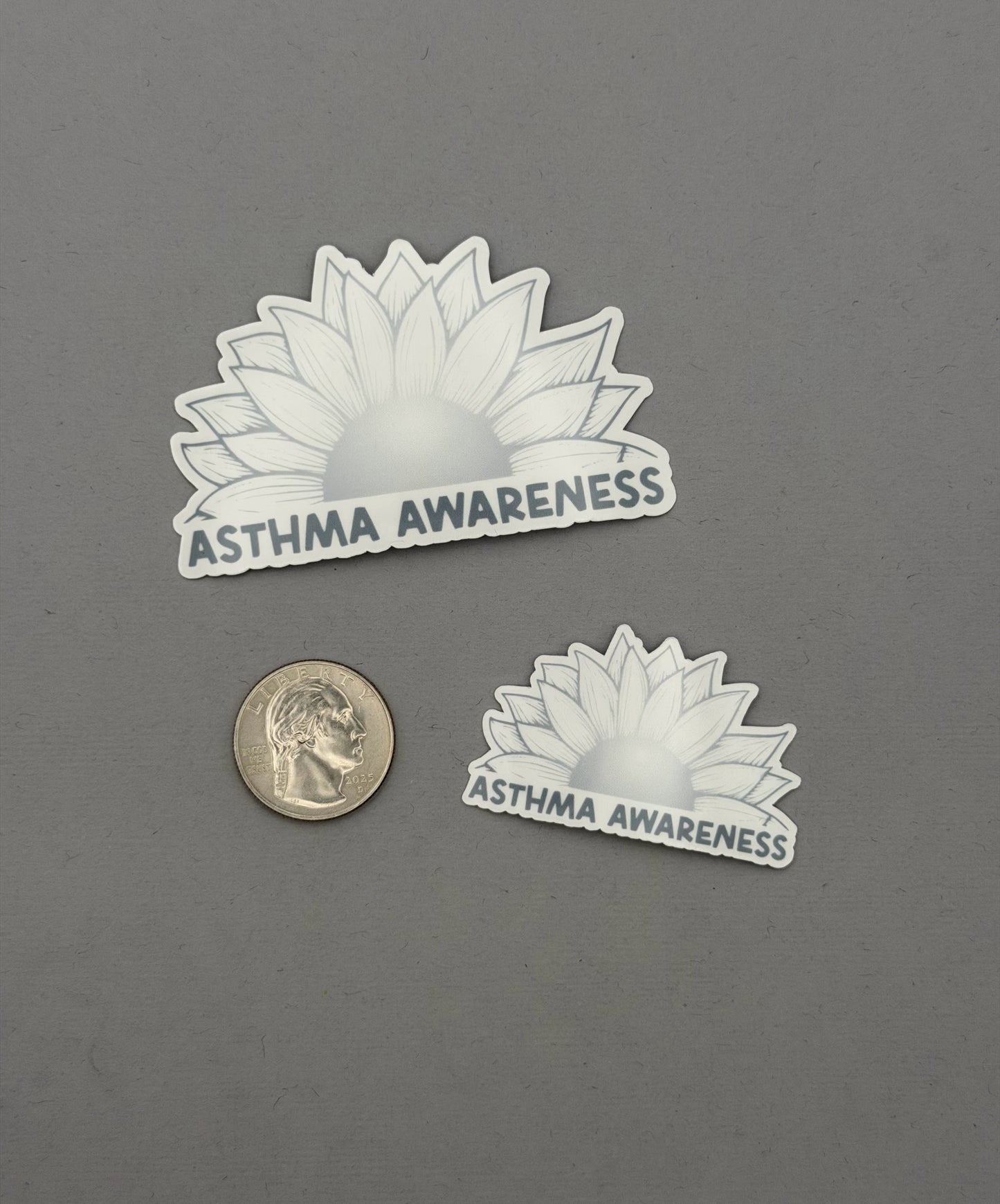 Asthma Awareness Sunflower Sticker or Magnet