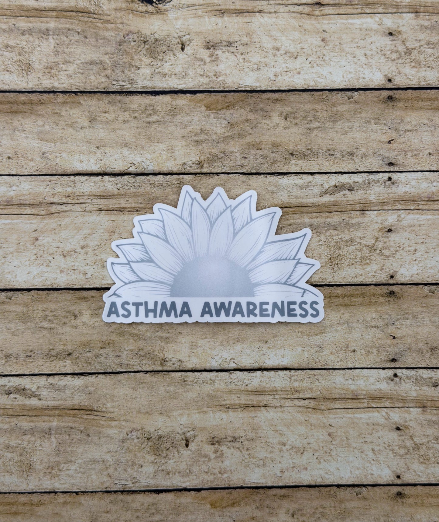 Asthma Awareness Sunflower Sticker or Magnet