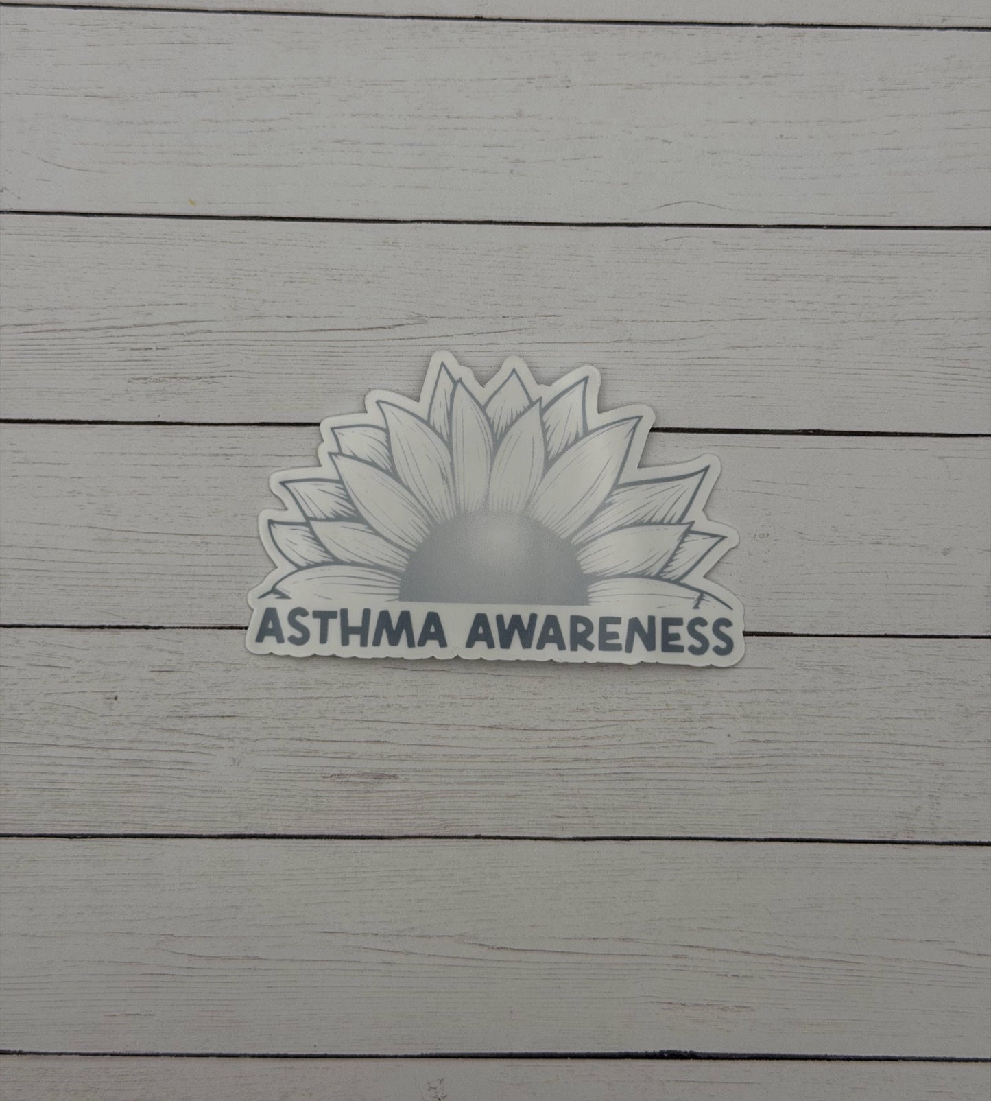 Asthma Awareness Sunflower Sticker or Magnet