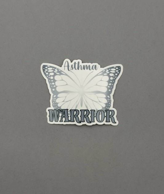 Asthma Warrior Butterfly Sticker or Magnet