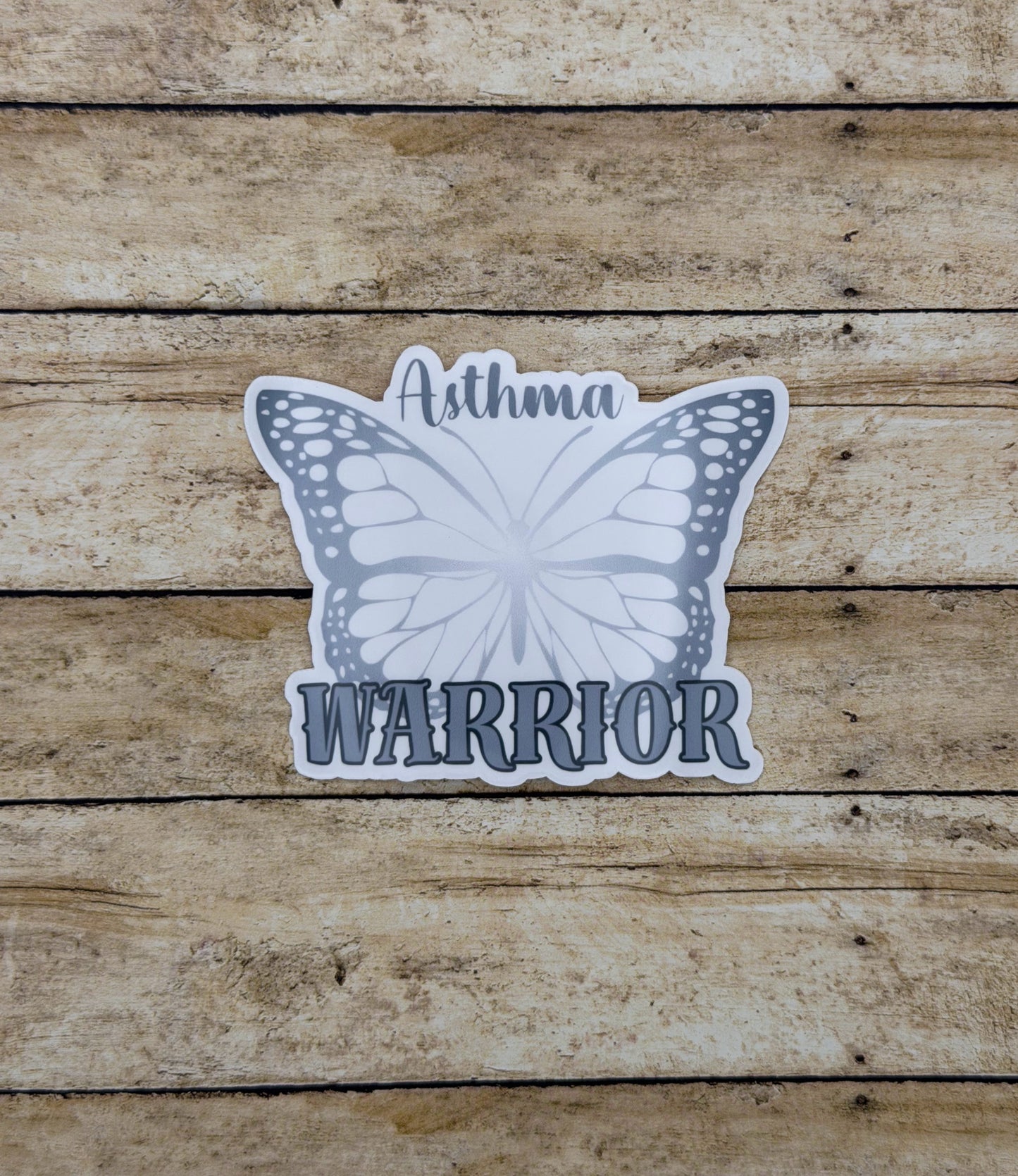 Asthma Warrior Butterfly Sticker or Magnet
