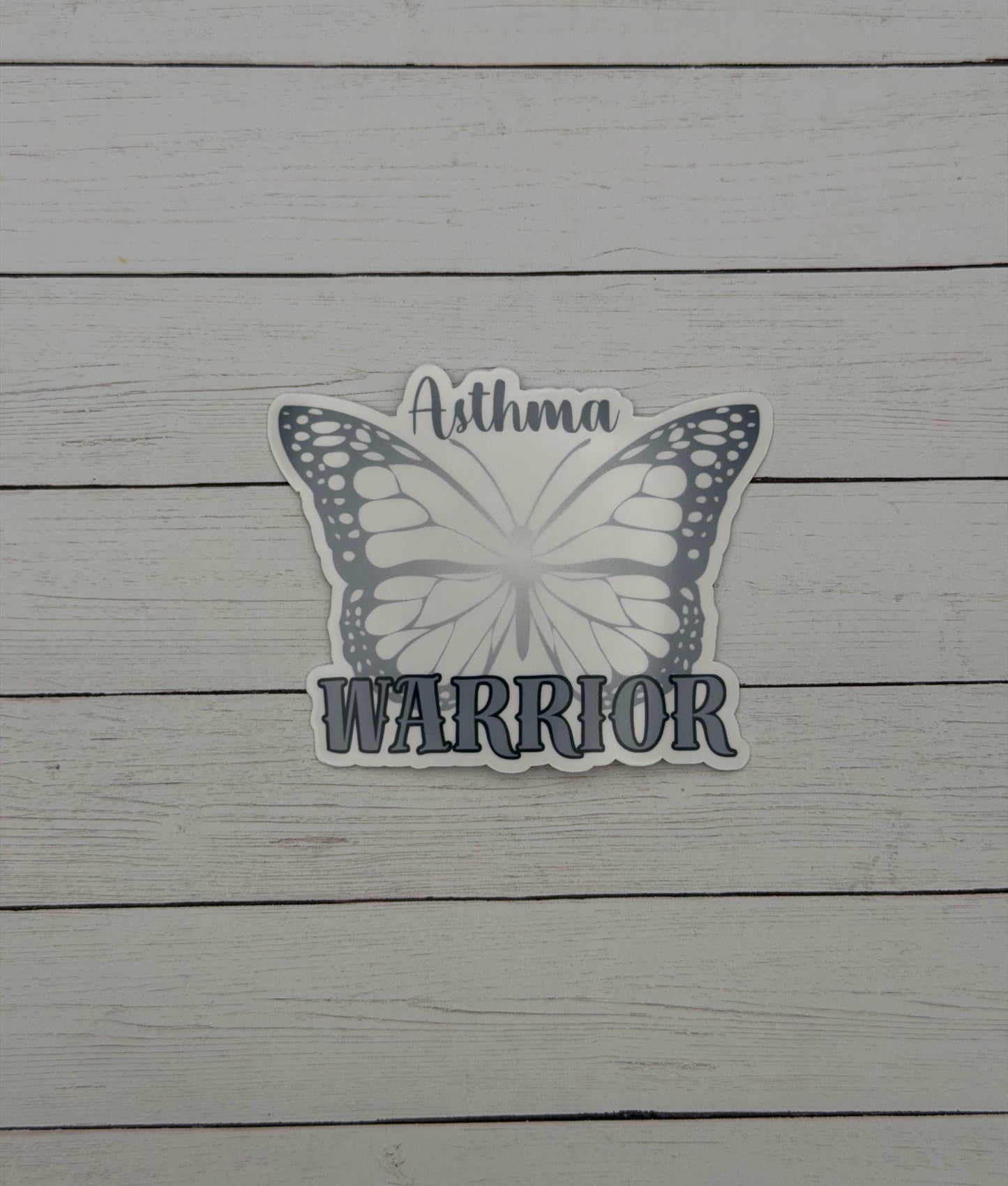 Asthma Warrior Butterfly Sticker or Magnet