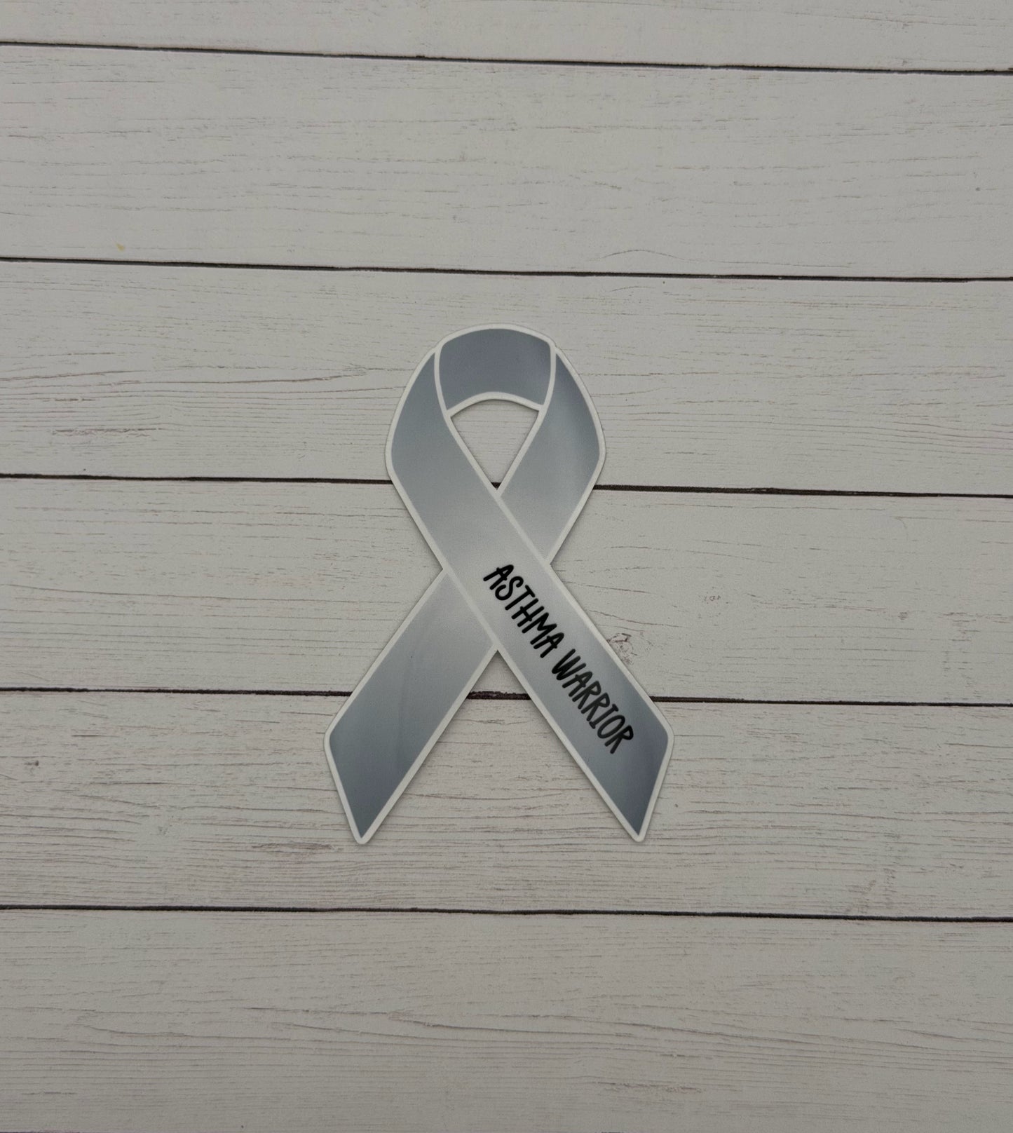 Asthma Warrior Ribbon Sticker or Magnet