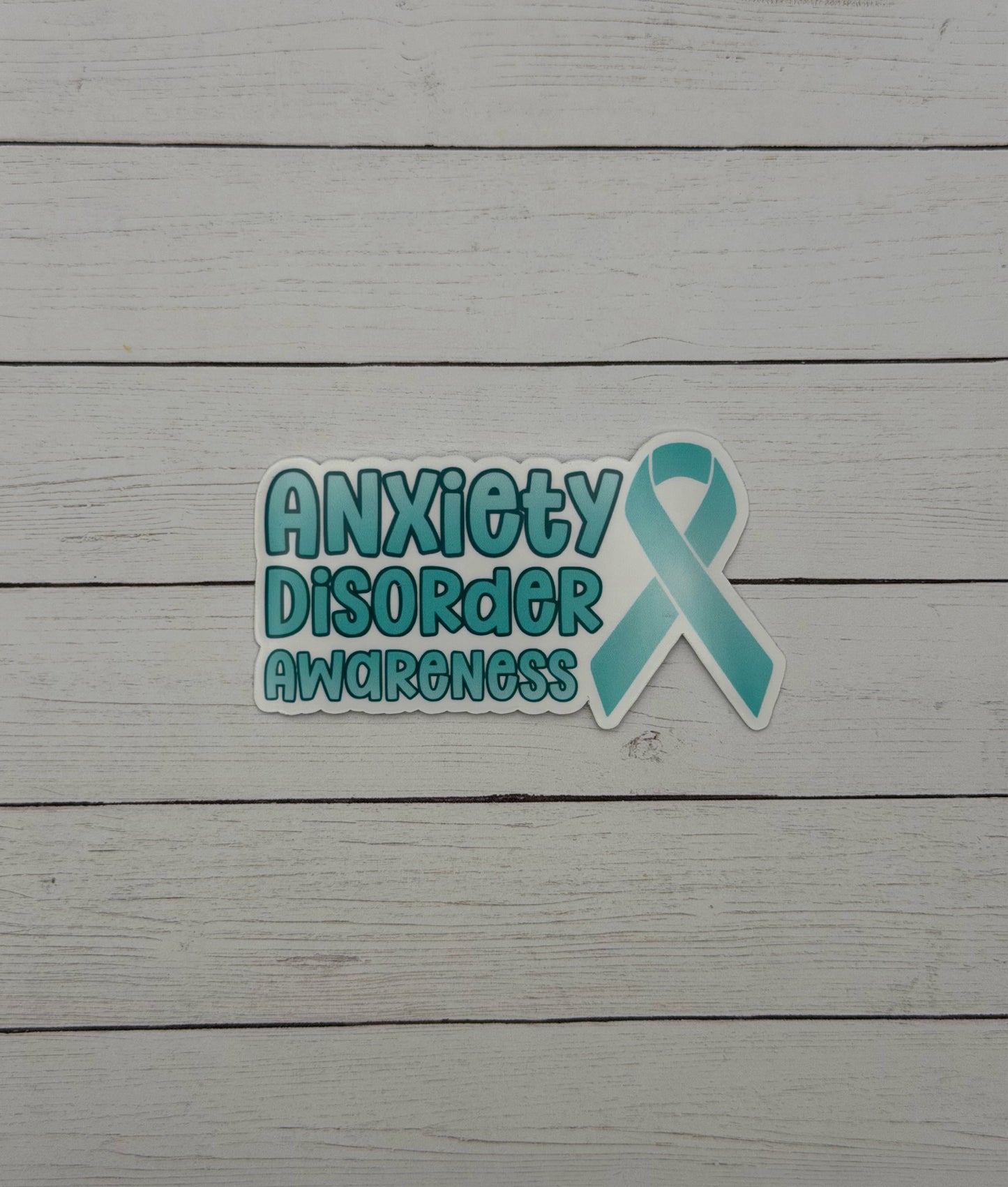 Anxiety Disorder Awareness with Ribbon Sticker or Magnet