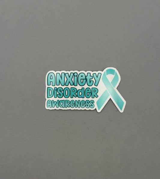 Anxiety Disorder Awareness with Ribbon Sticker or Magnet