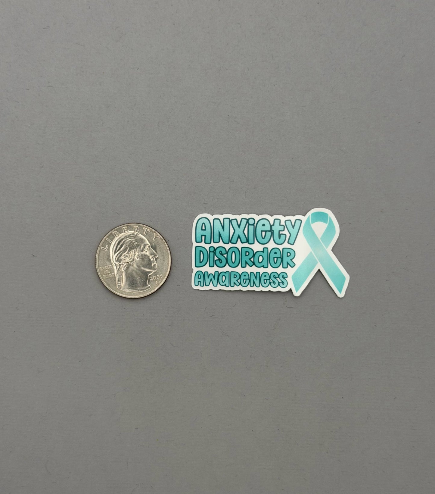 Anxiety Disorder Awareness with Ribbon Sticker or Magnet