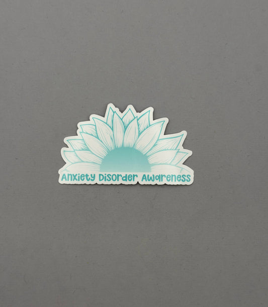 Anxiety Disorder Awareness Sunflower Sticker or Magnet