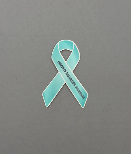 Anxiety Disorder Warrior Ribbon Sticker or Magnet