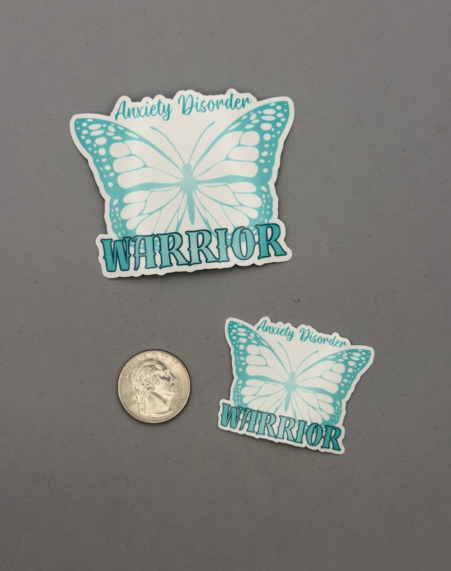 Anxiety Disorder Warrior Butterfly Sticker or Magnet