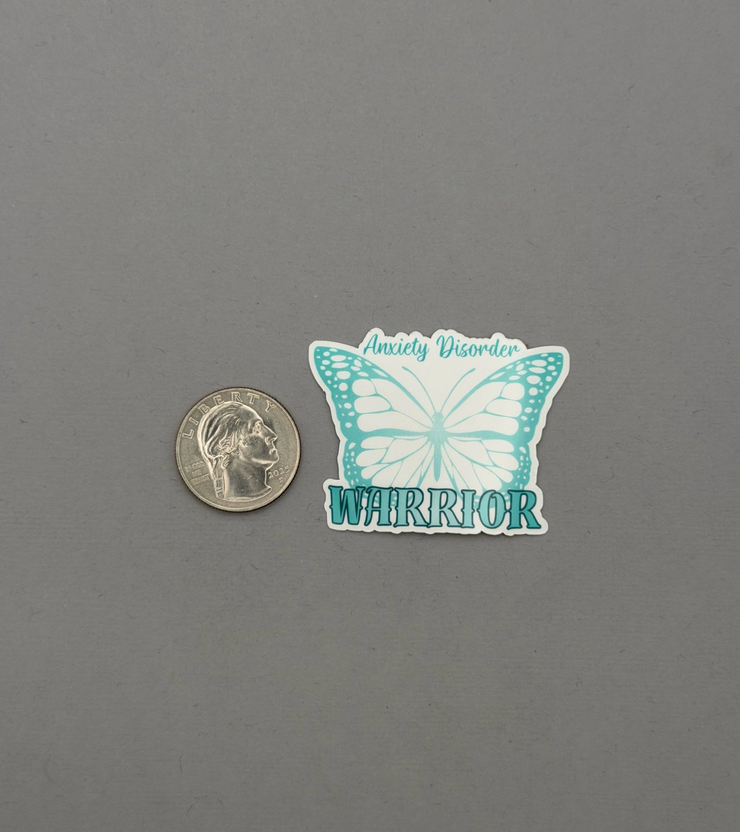 Anxiety Disorder Warrior Butterfly Sticker or Magnet