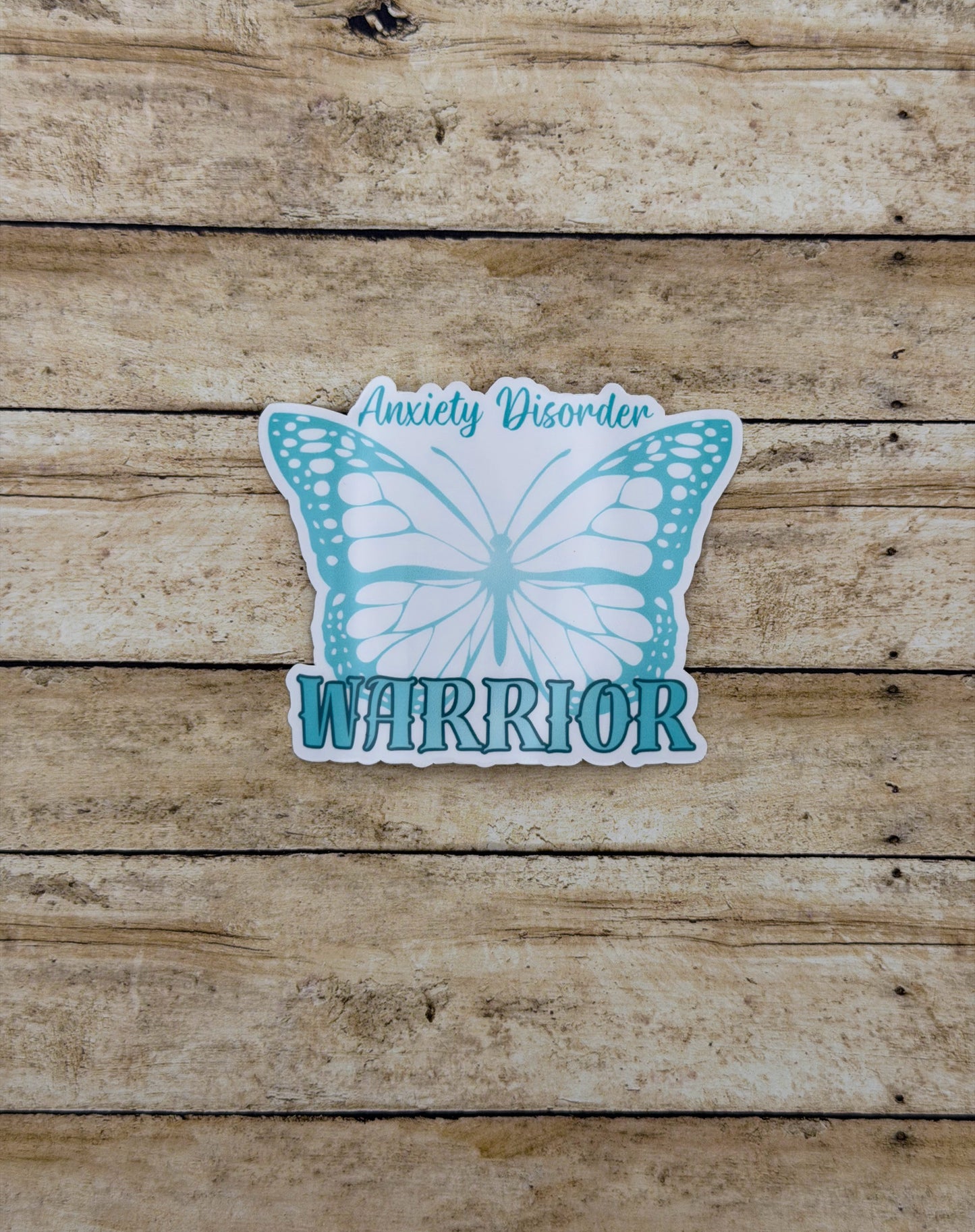 Anxiety Disorder Warrior Butterfly Sticker or Magnet