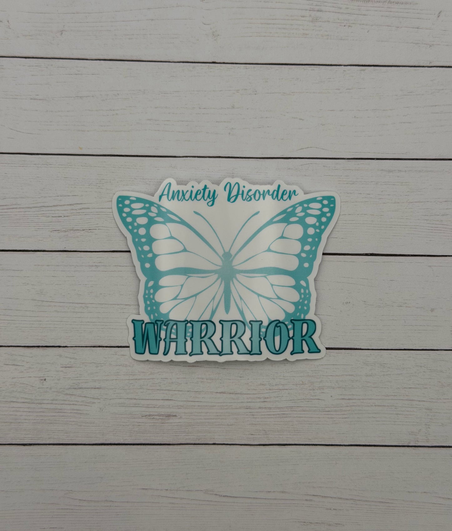 Anxiety Disorder Warrior Butterfly Sticker or Magnet