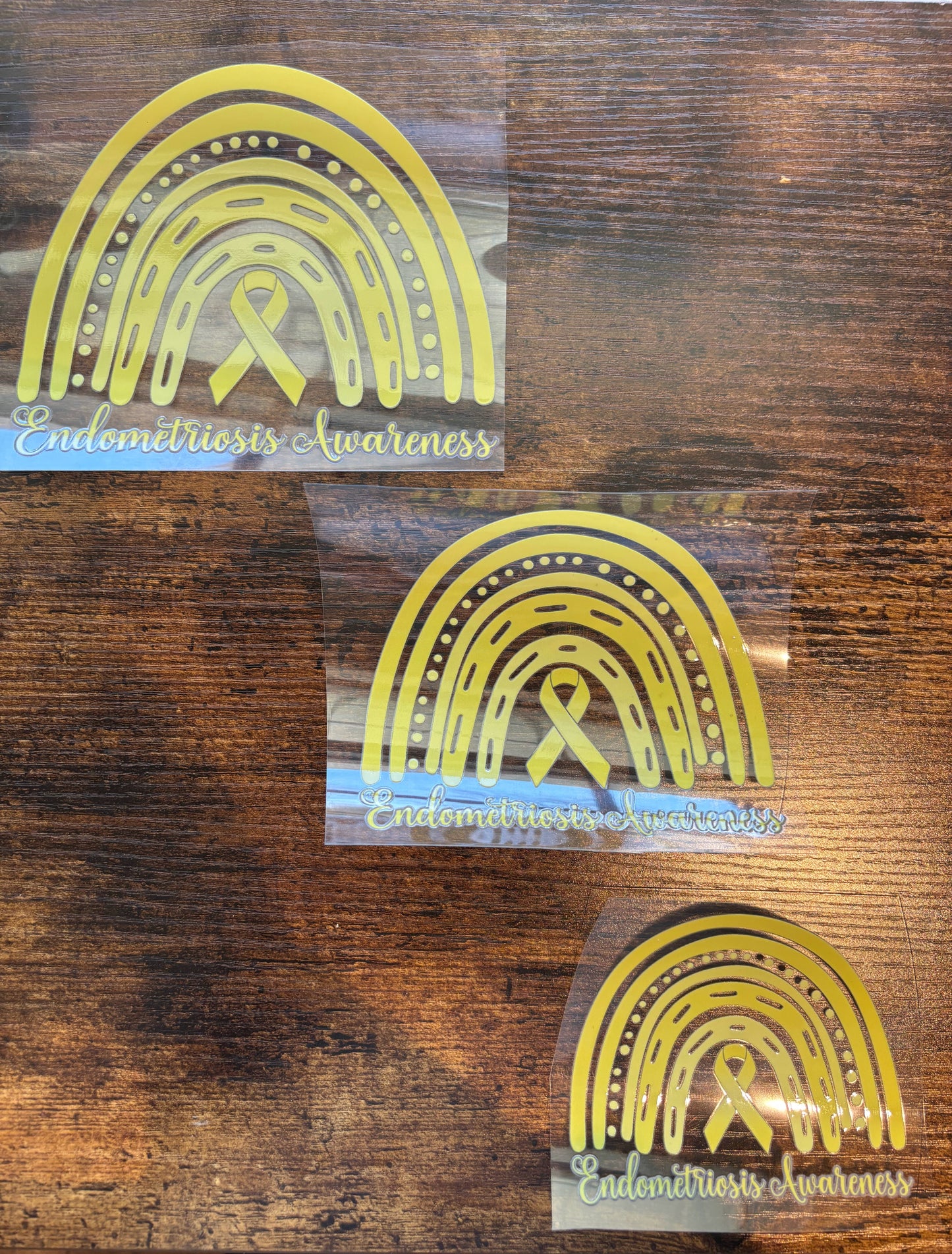 Endometriosis Awareness Rainbow Car Decal