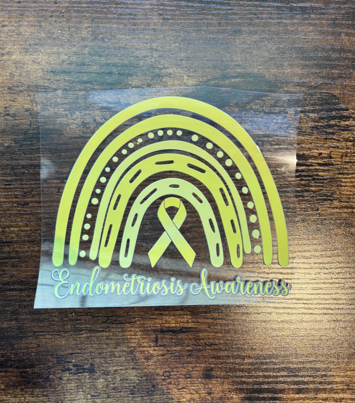 Endometriosis Awareness Rainbow Car Decal