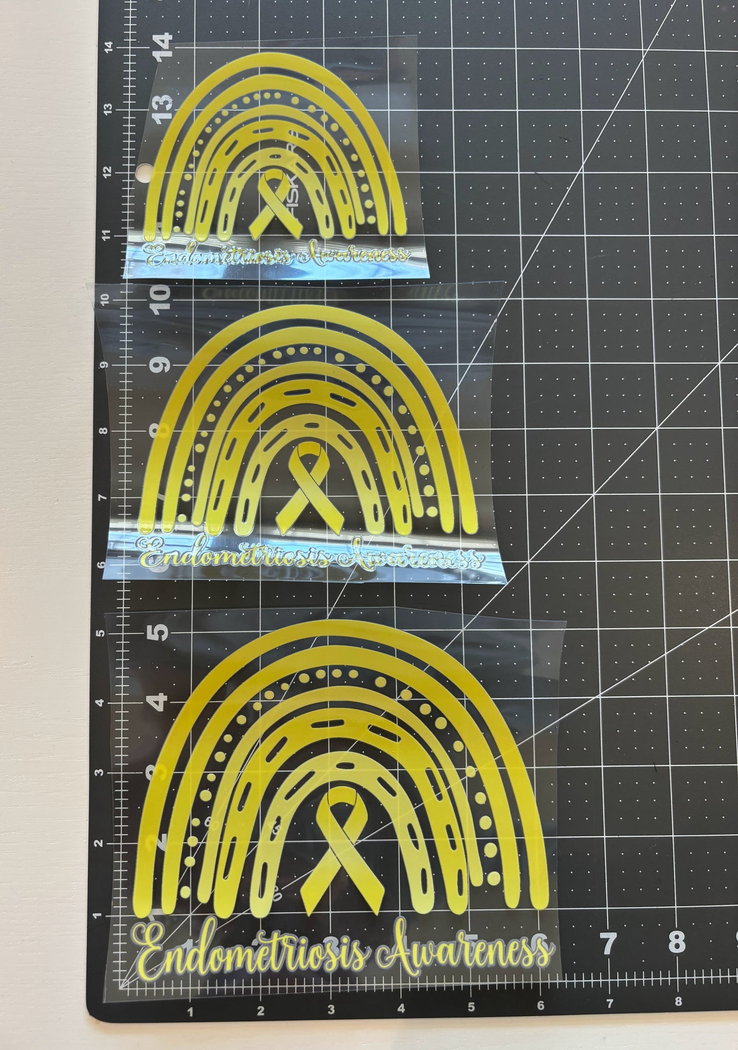 Endometriosis Awareness Rainbow Car Decal
