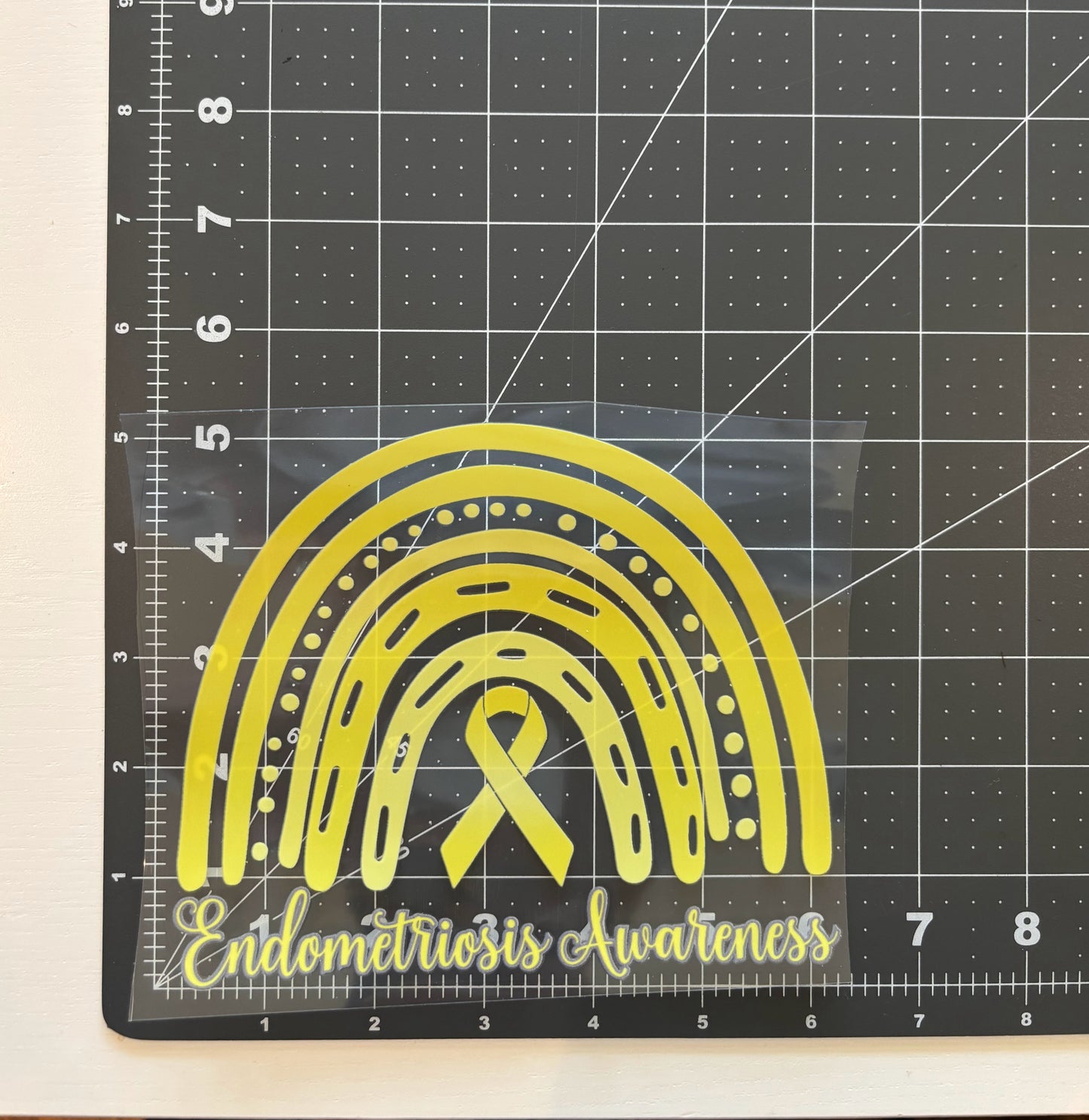 Endometriosis Awareness Rainbow Car Decal