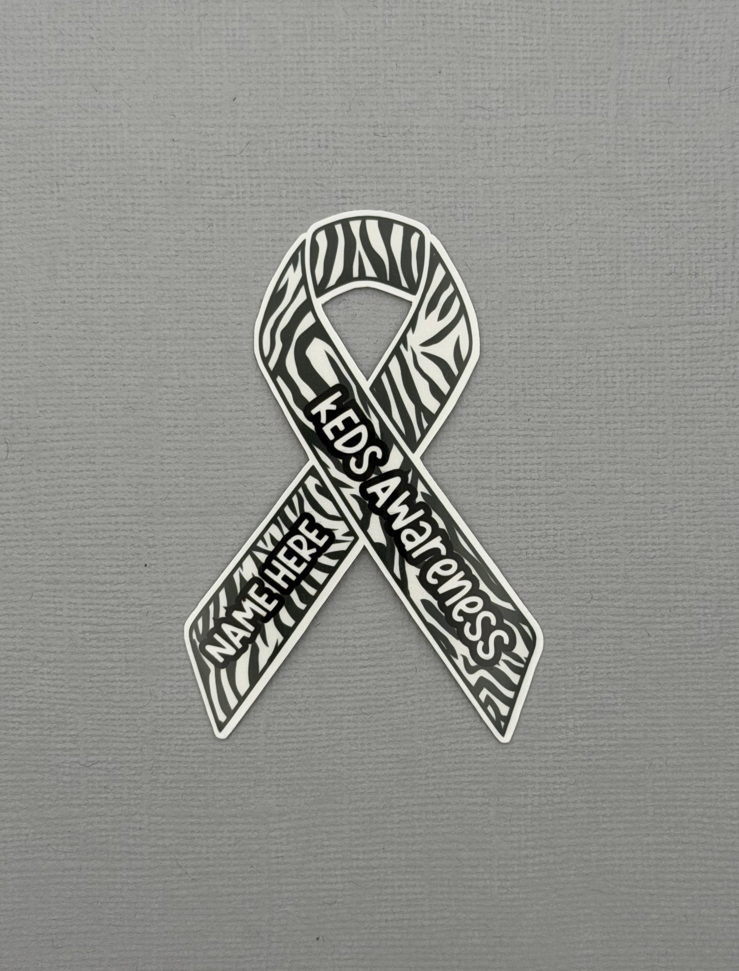 kEDS Awareness Custom Ribbon Sticker or Magnet |  kyphoscoliotic Ehlers-Danlos Syndrome