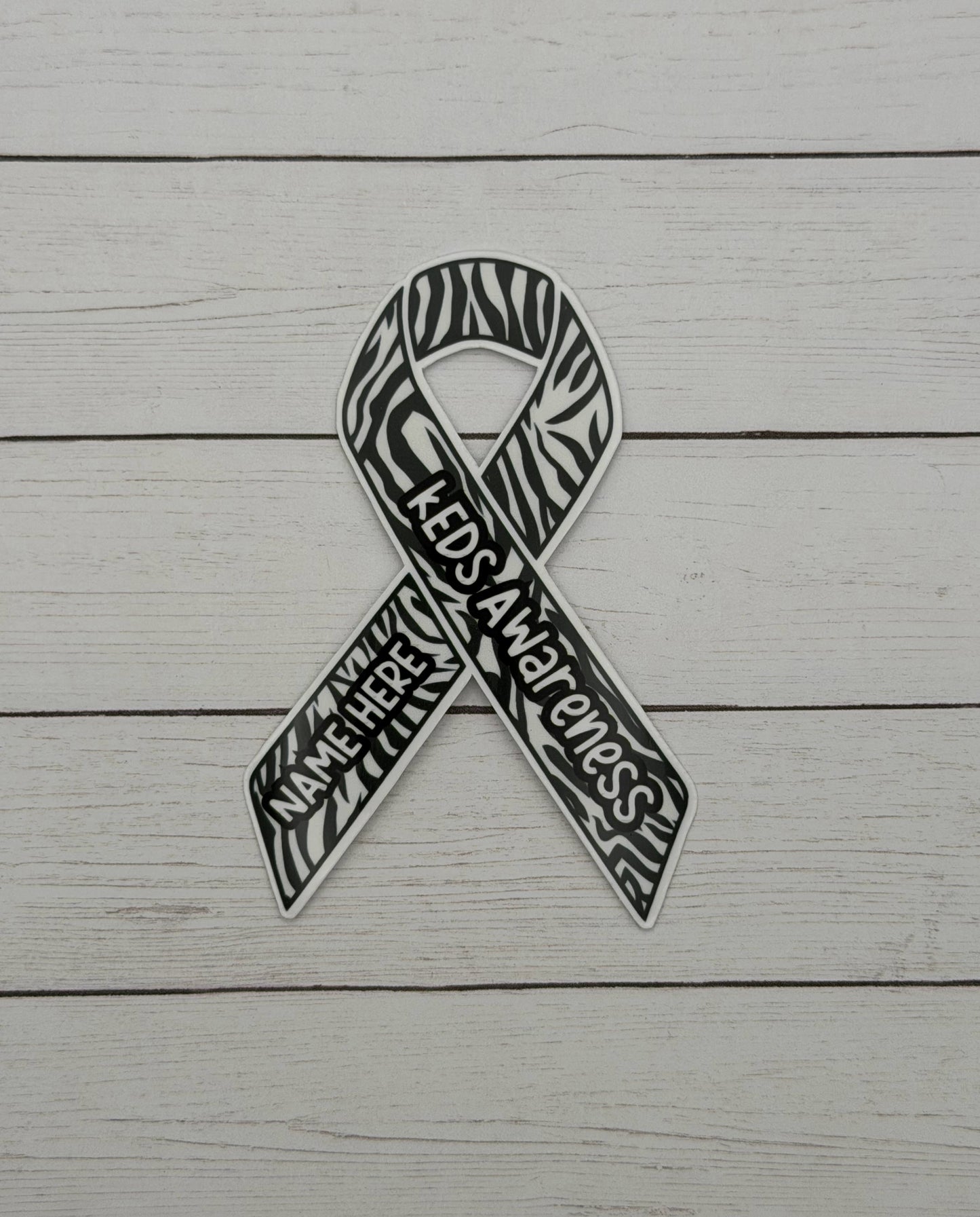 kEDS Awareness Custom Ribbon Sticker or Magnet |  kyphoscoliotic Ehlers-Danlos Syndrome