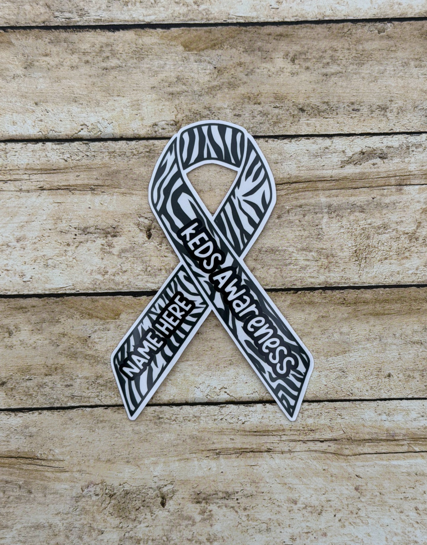 kEDS Awareness Custom Ribbon Sticker or Magnet |  kyphoscoliotic Ehlers-Danlos Syndrome