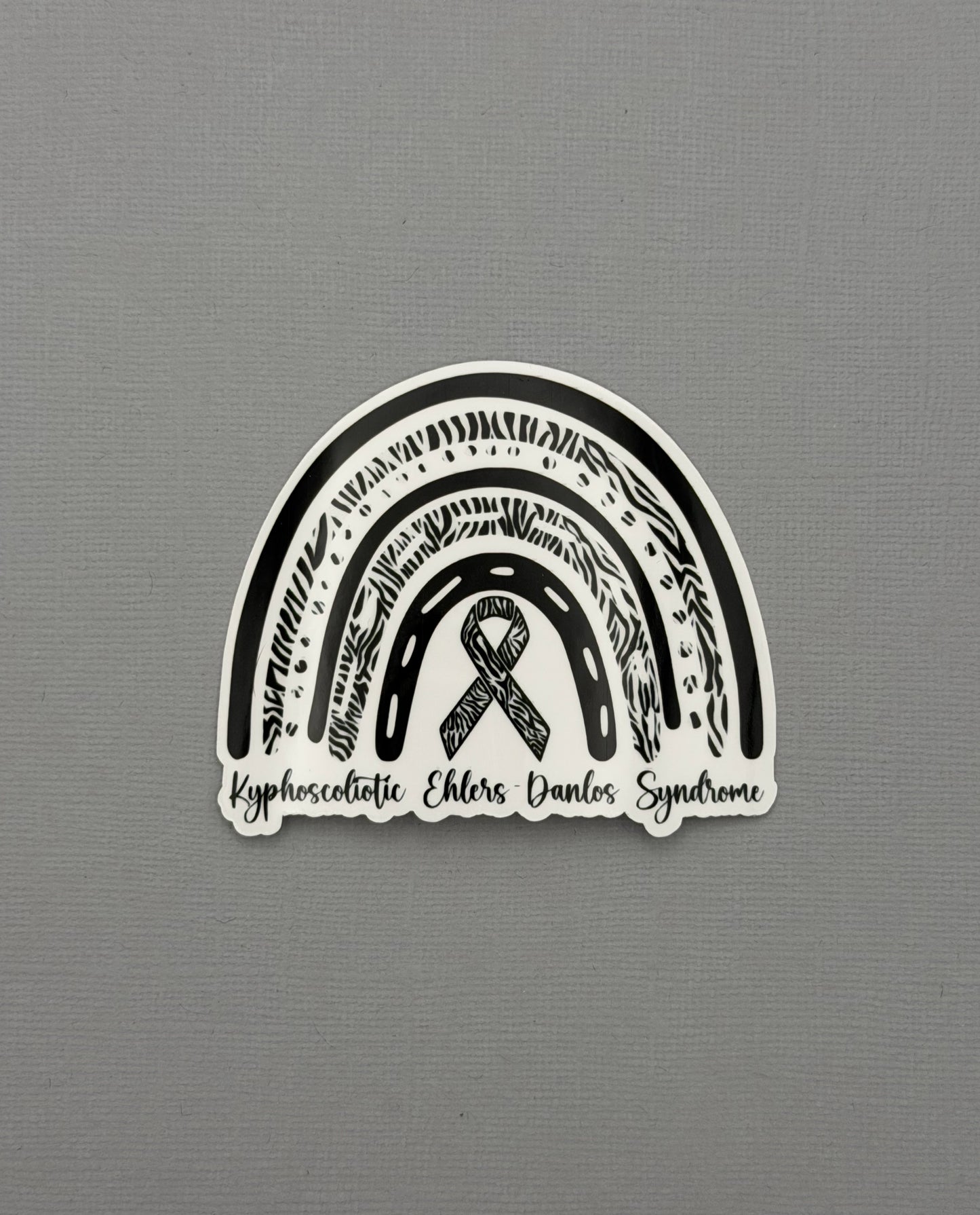 kEDS Awareness Rainbow Sticker or Magnet |  kyphoscoliotic Ehlers-Danlos Syndrome
