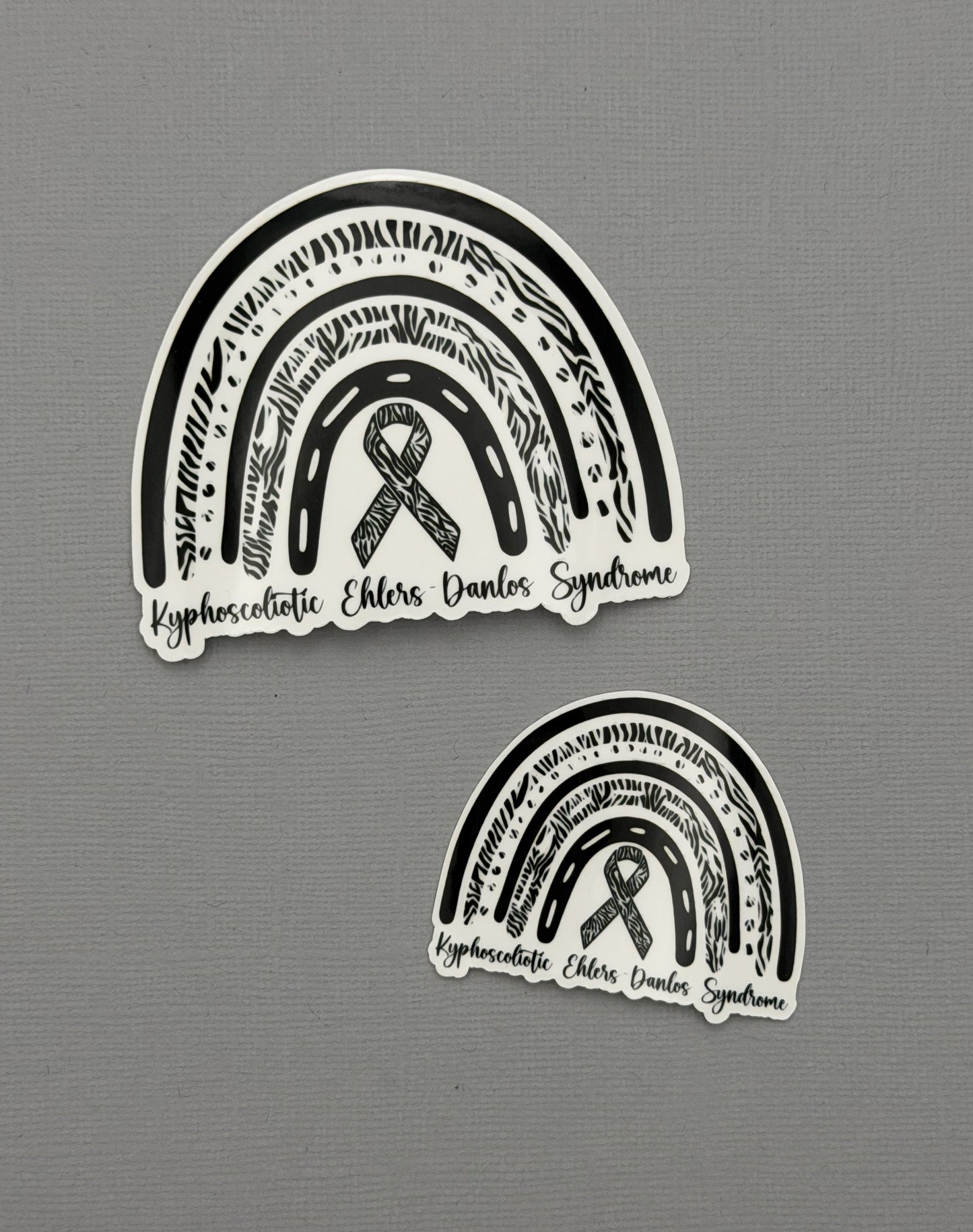 kEDS Awareness Rainbow Sticker or Magnet |  kyphoscoliotic Ehlers-Danlos Syndrome