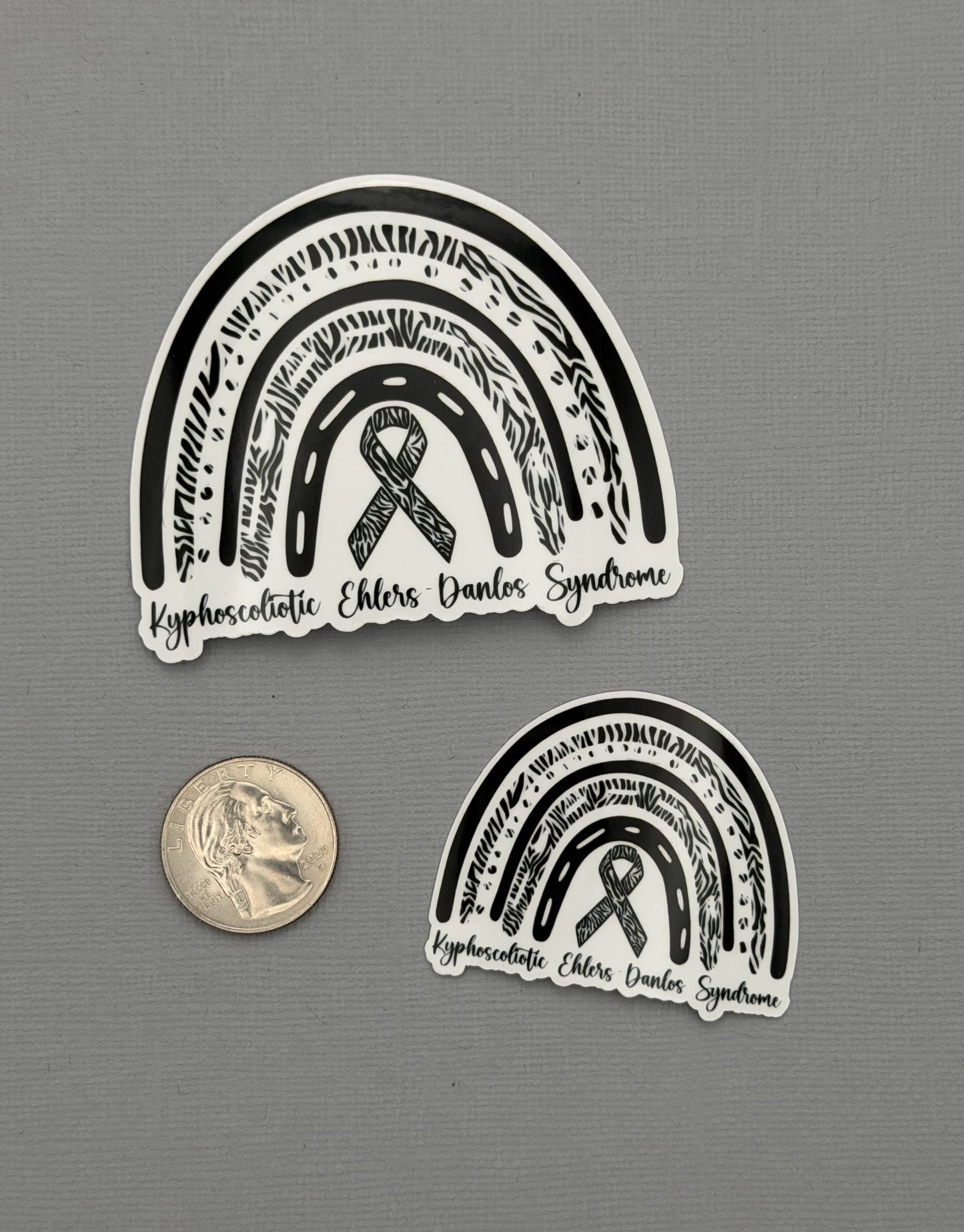 kEDS Awareness Rainbow Sticker or Magnet |  kyphoscoliotic Ehlers-Danlos Syndrome