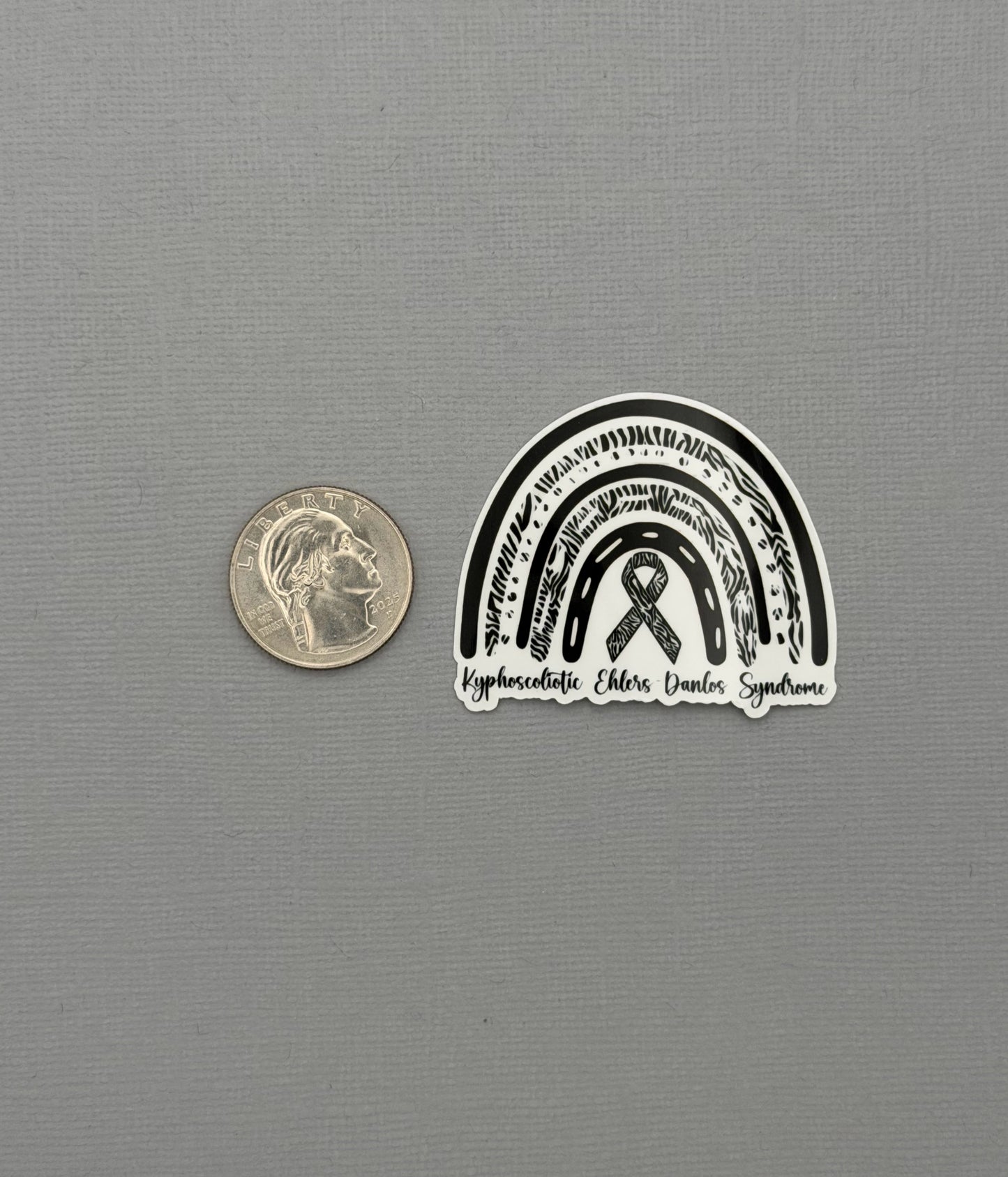 kEDS Awareness Rainbow Sticker or Magnet |  kyphoscoliotic Ehlers-Danlos Syndrome