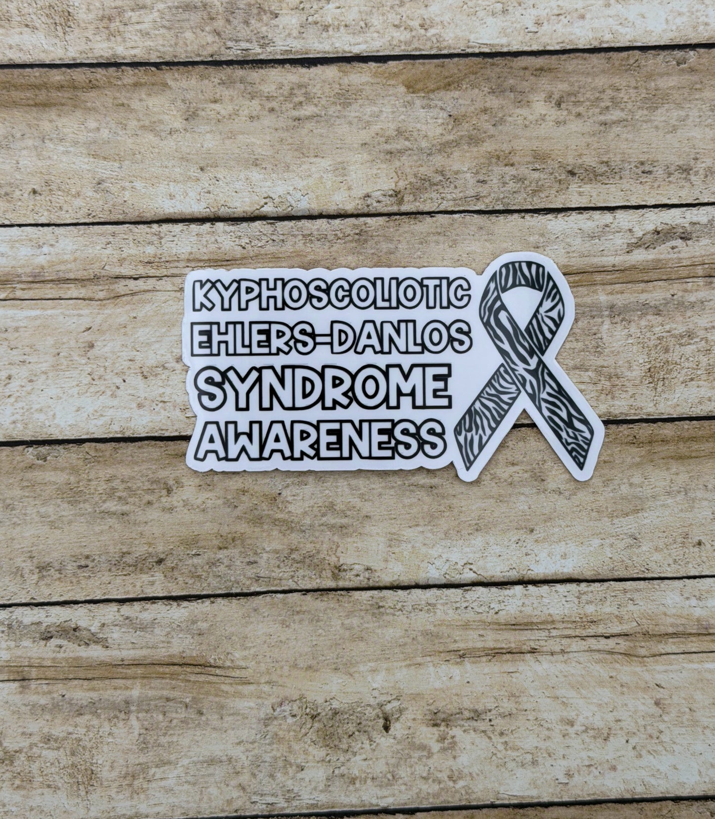 kEDS Awareness with Ribbon Sticker or Magnet |  kyphoscoliotic Ehlers-Danlos Syndrome