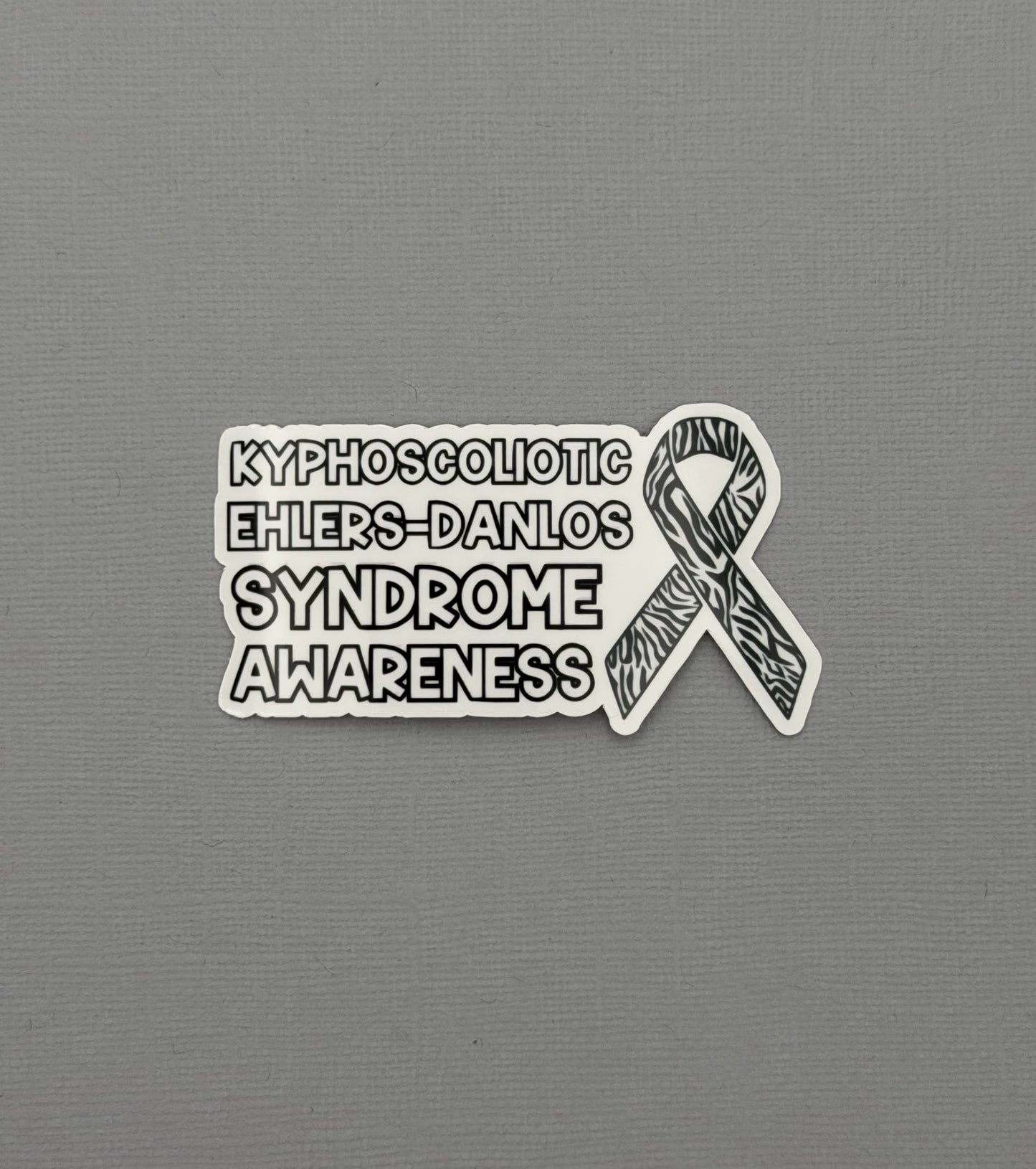 kEDS Awareness with Ribbon Sticker or Magnet |  kyphoscoliotic Ehlers-Danlos Syndrome