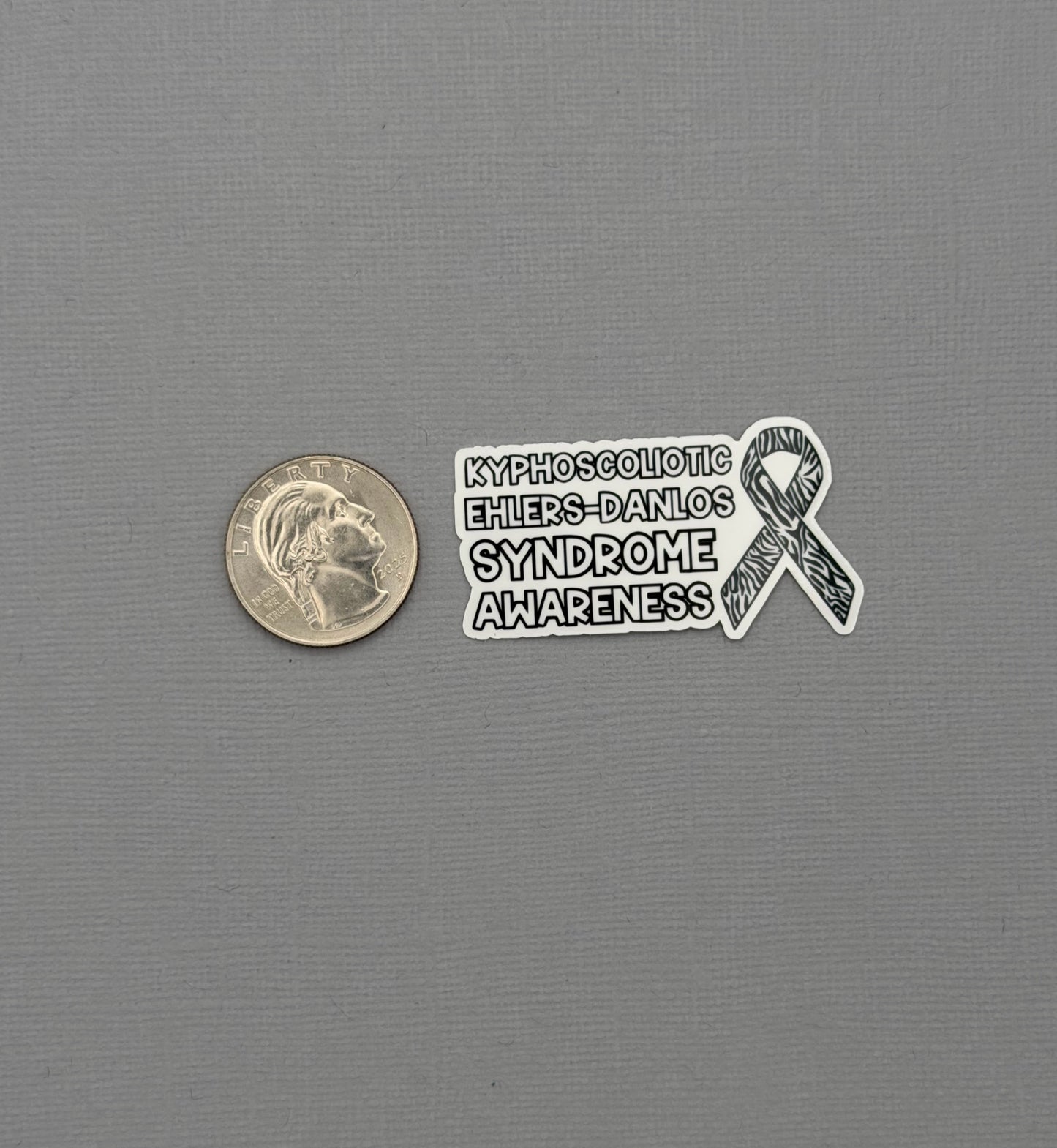 kEDS Awareness with Ribbon Sticker or Magnet |  kyphoscoliotic Ehlers-Danlos Syndrome