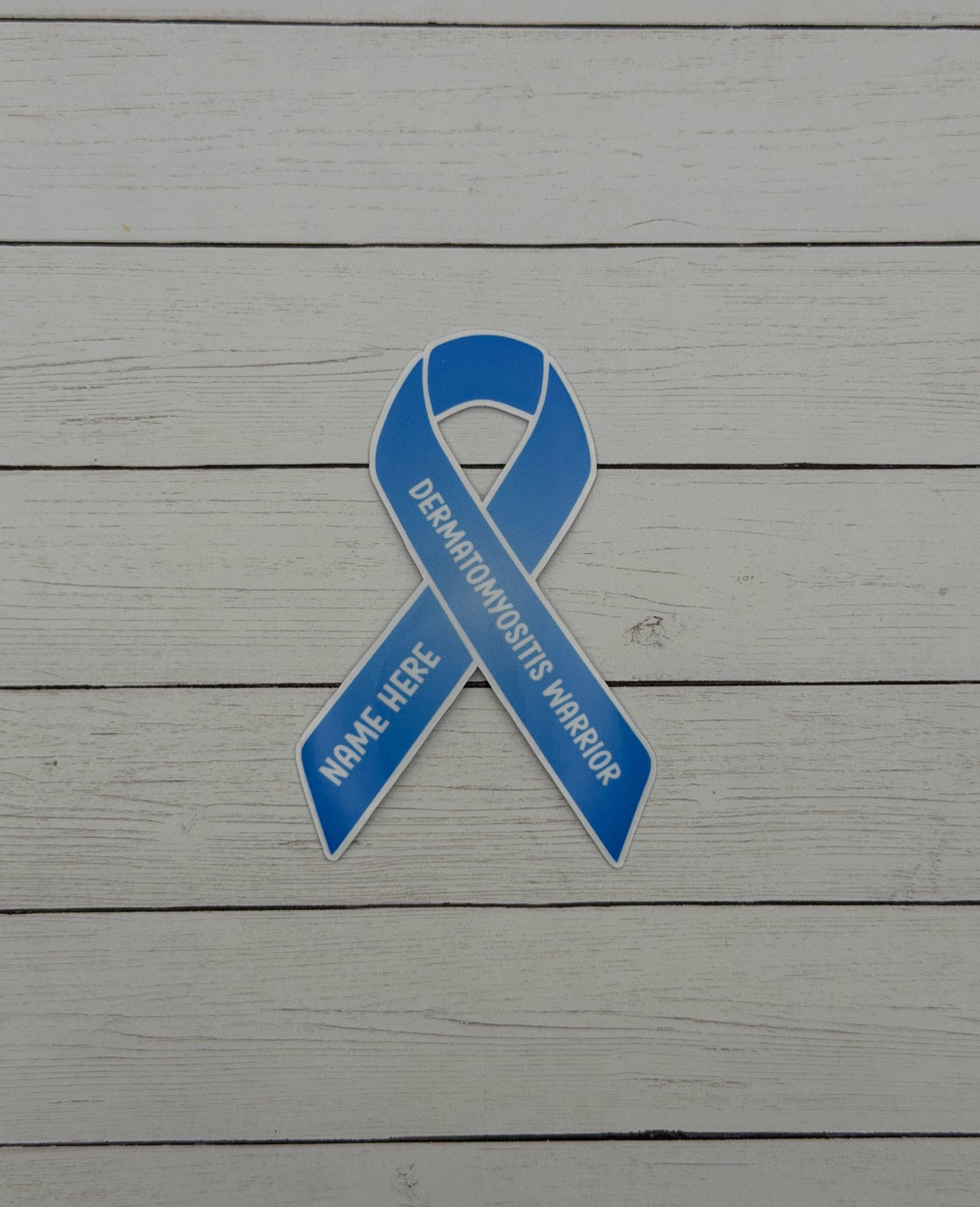 Dermatomyositis Warrior Custom Ribbon Sticker