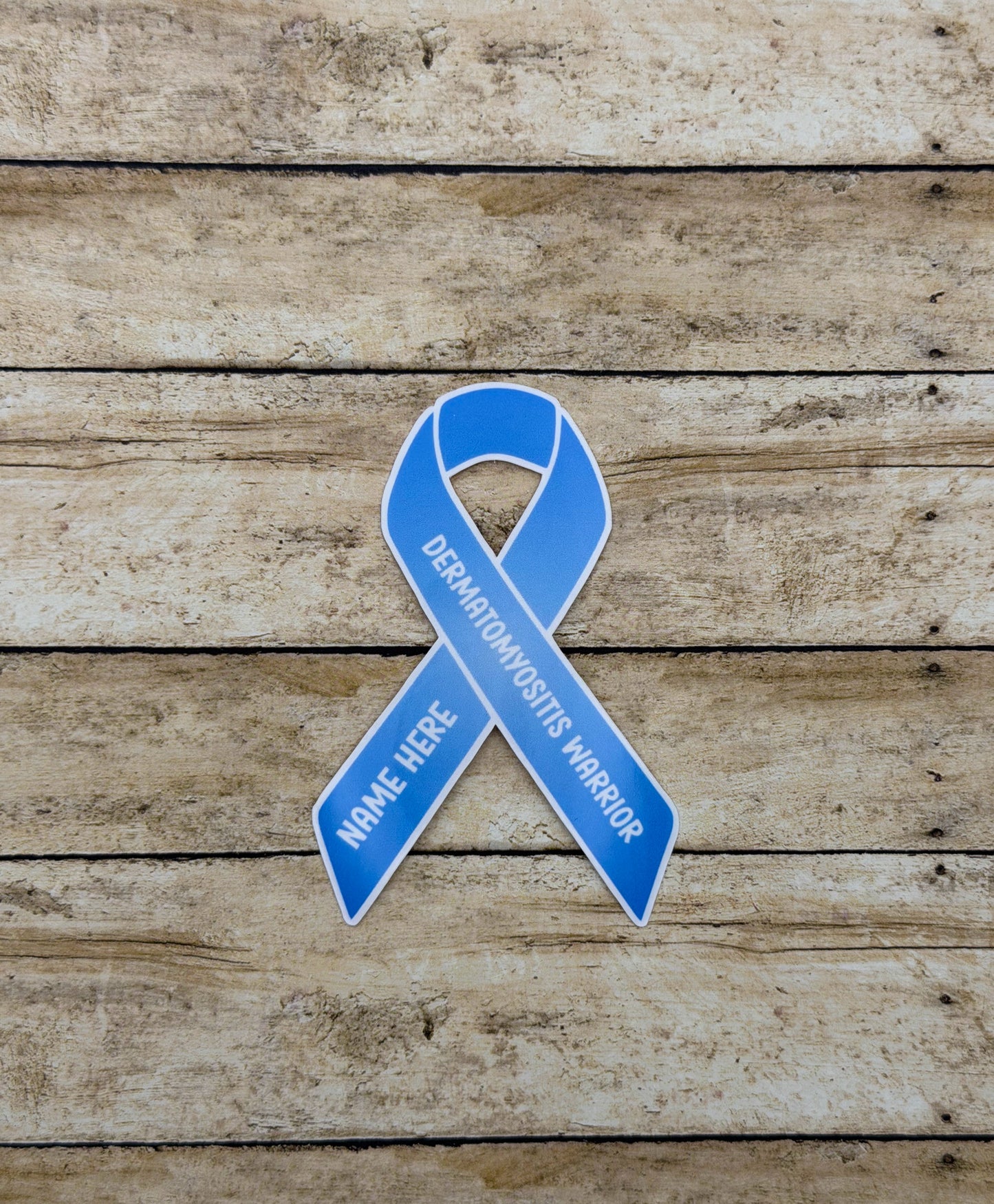 Dermatomyositis Warrior Custom Ribbon Sticker