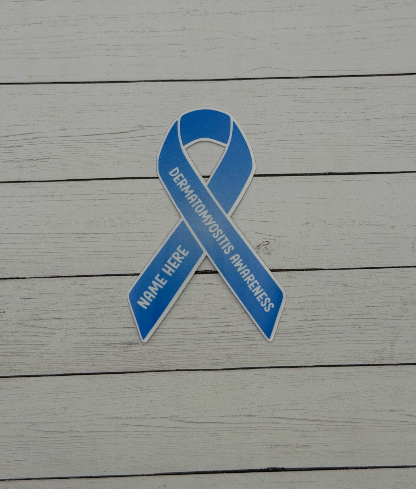 Dermatomyositis Awareness Custom Ribbon Sticker