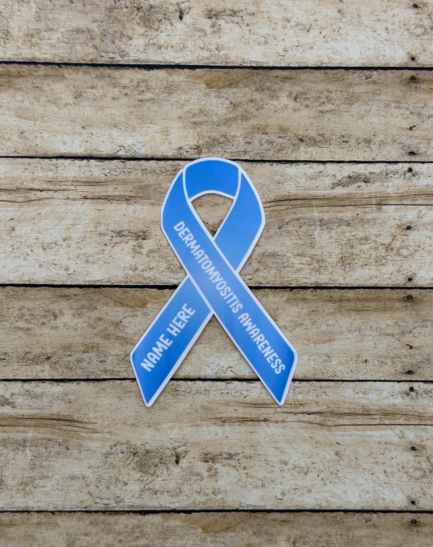 Dermatomyositis Awareness Custom Ribbon Sticker