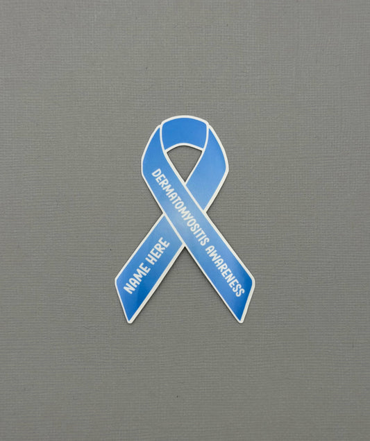 Dermatomyositis Awareness Custom Ribbon Sticker
