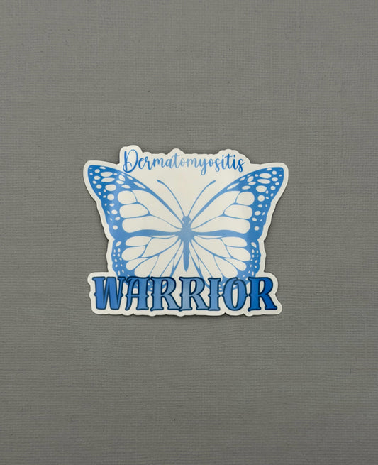 Dermatomyositis Warrior Butterfly Sticker or Magnet