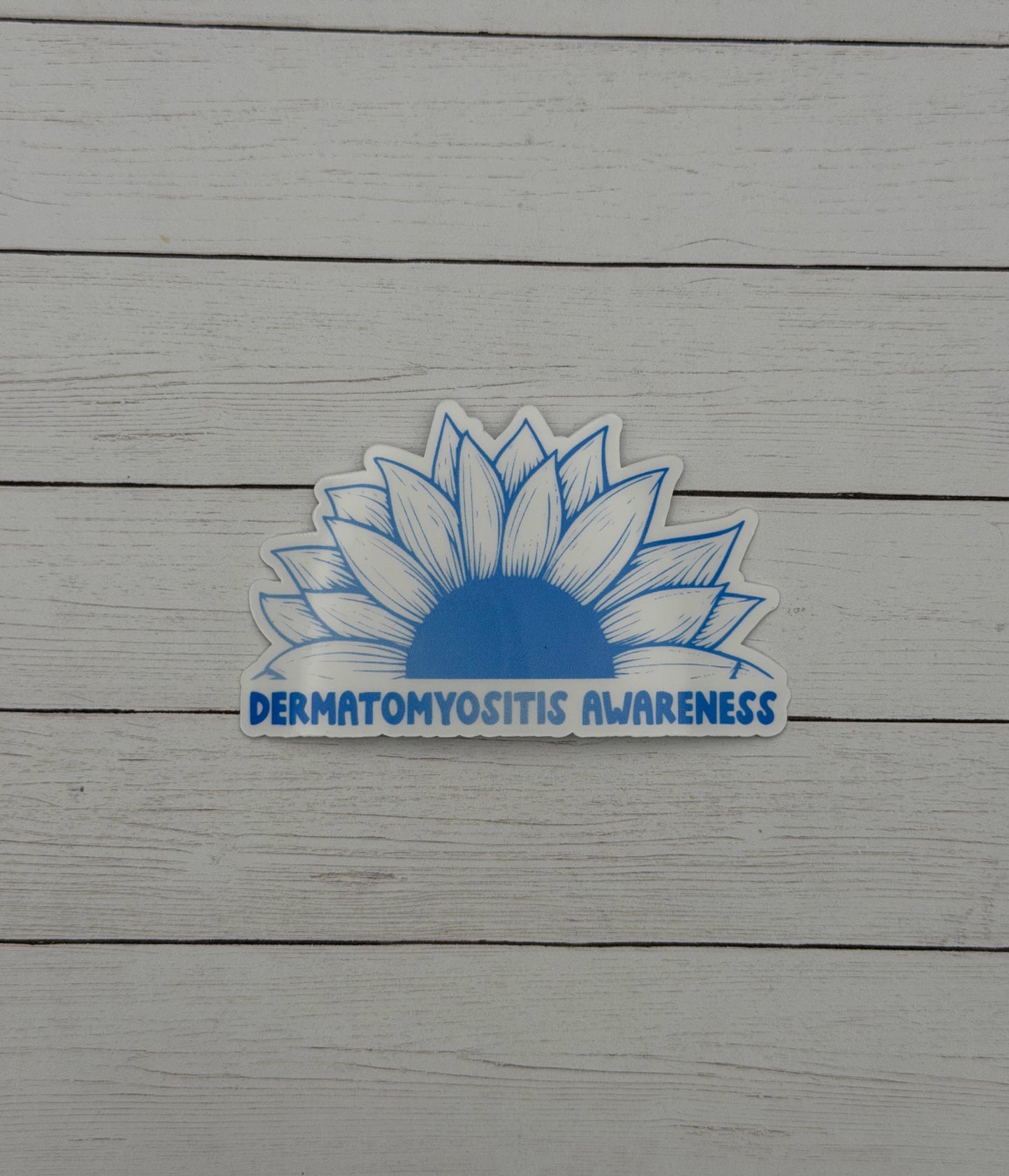 Dermatomyositis Awareness Sunflower Sticker or Magnet