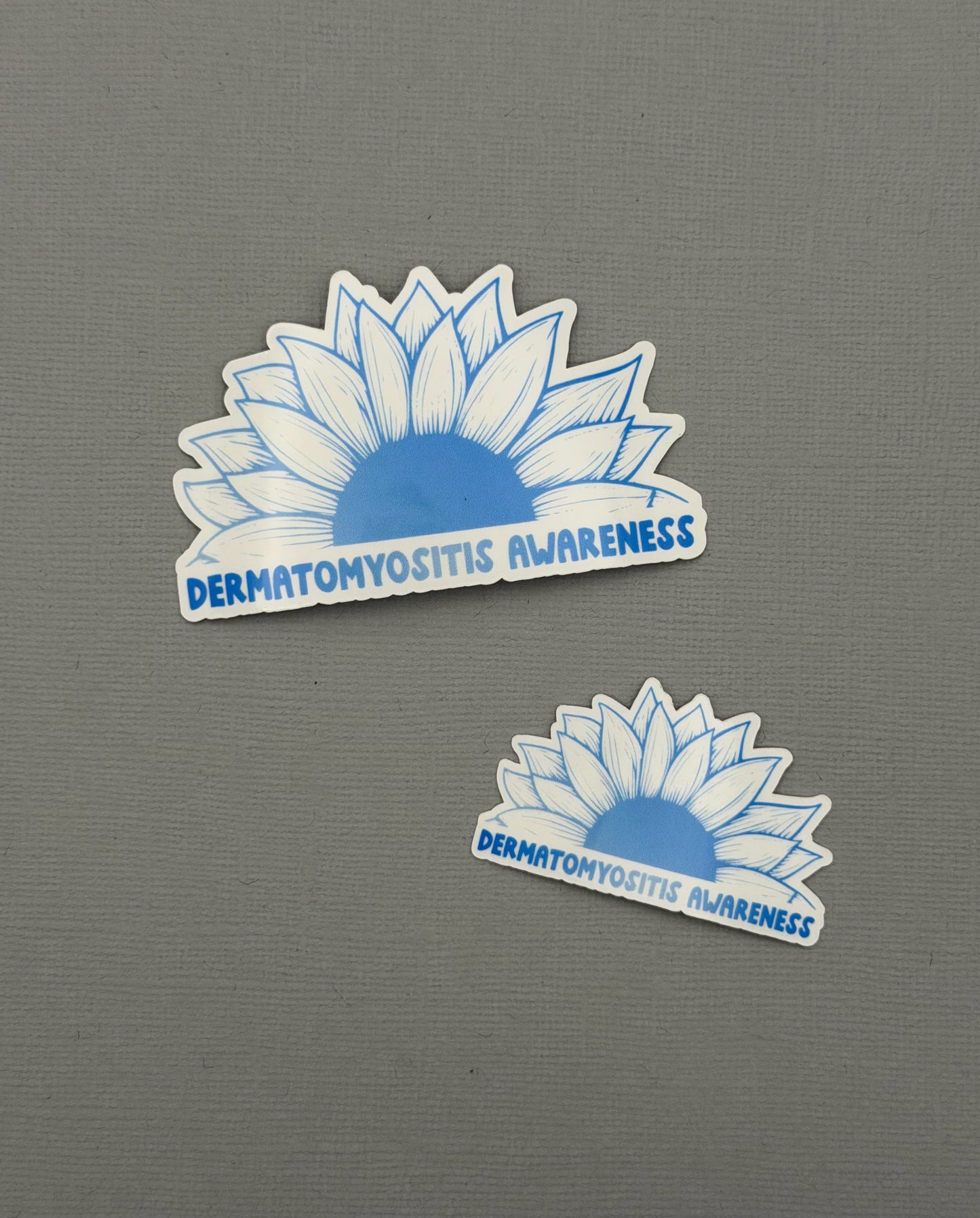 Dermatomyositis Awareness Sunflower Sticker or Magnet