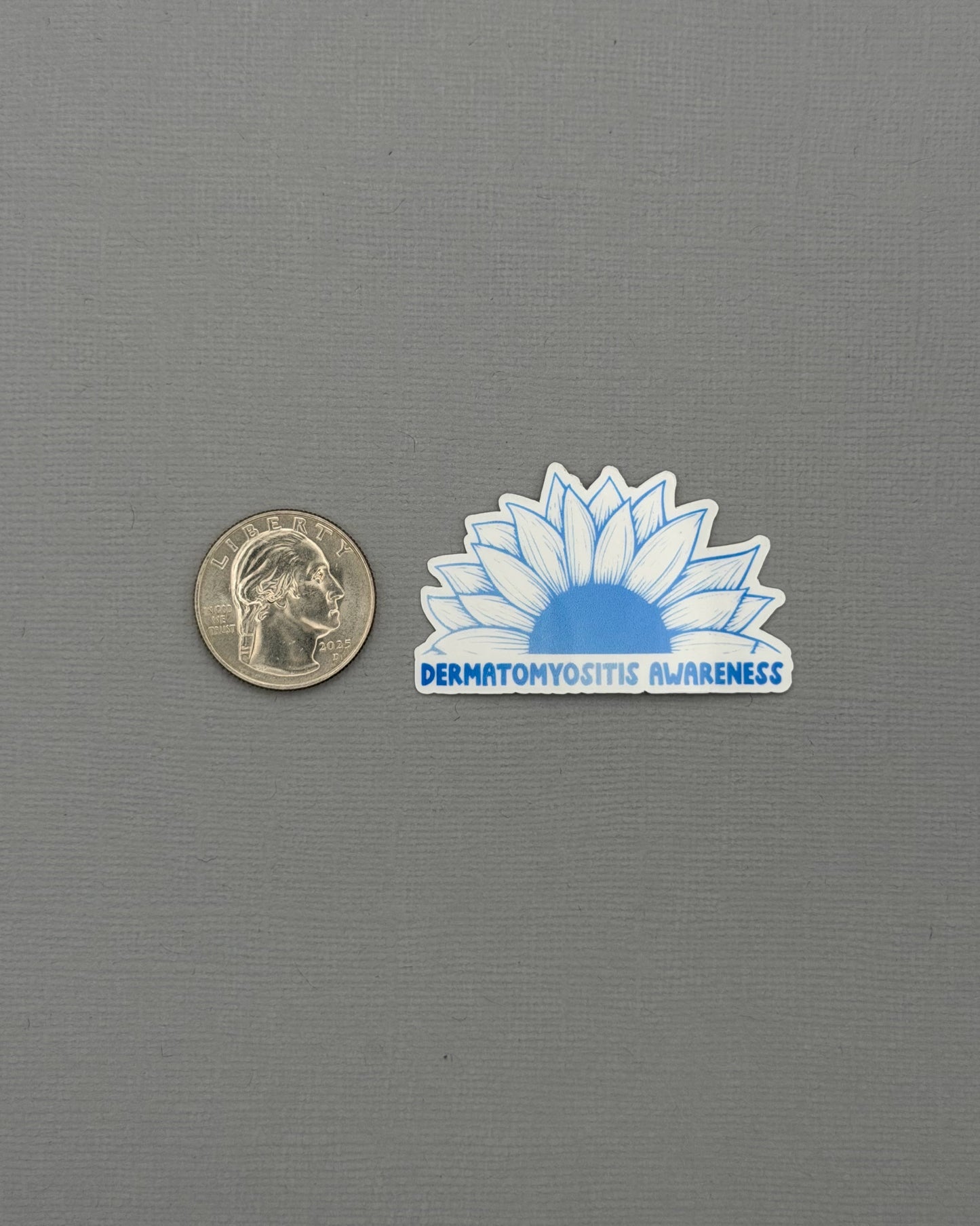Dermatomyositis Awareness Sunflower Sticker or Magnet
