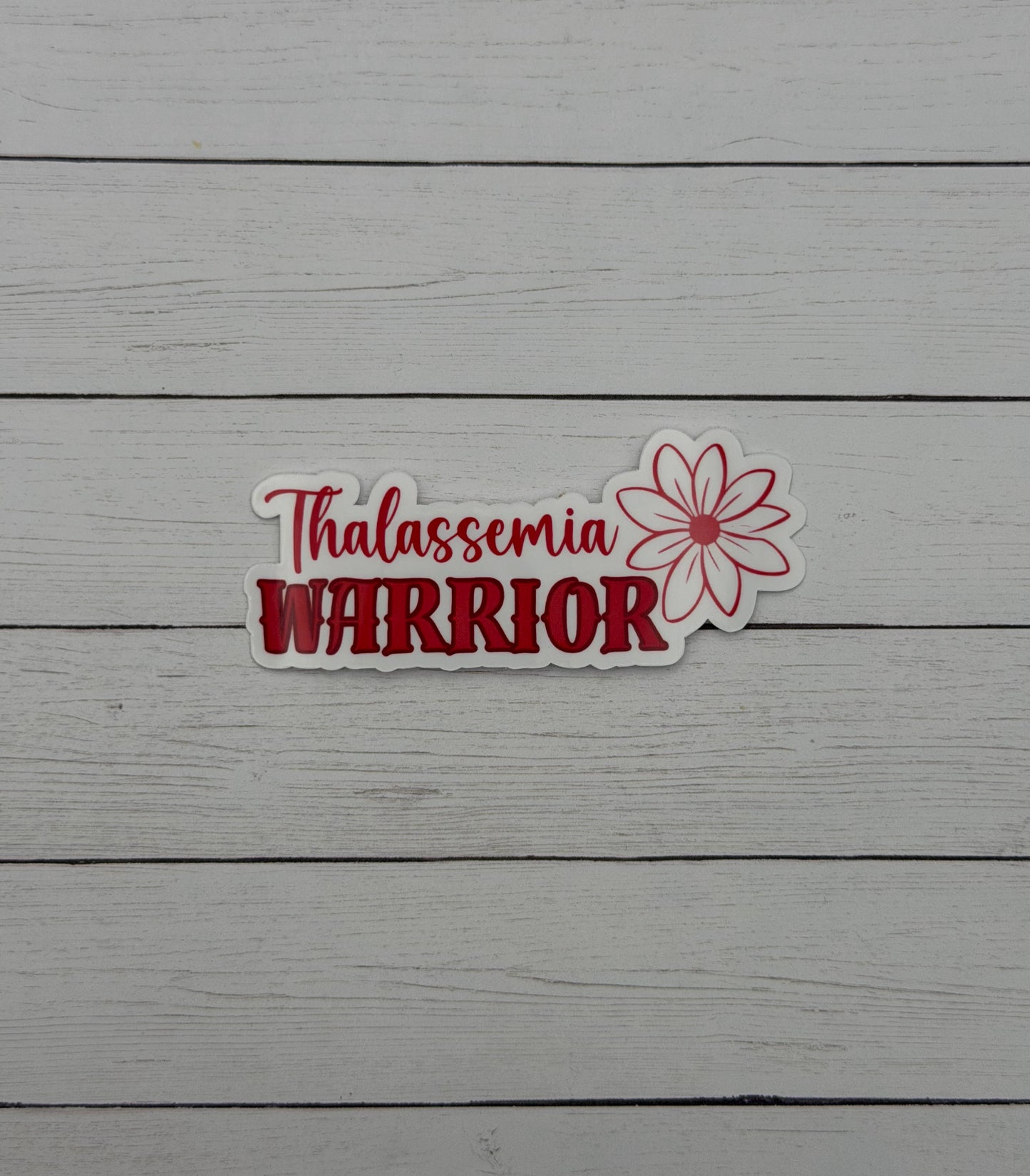 Thalassemia Warrior Flower Sticker or Magnet