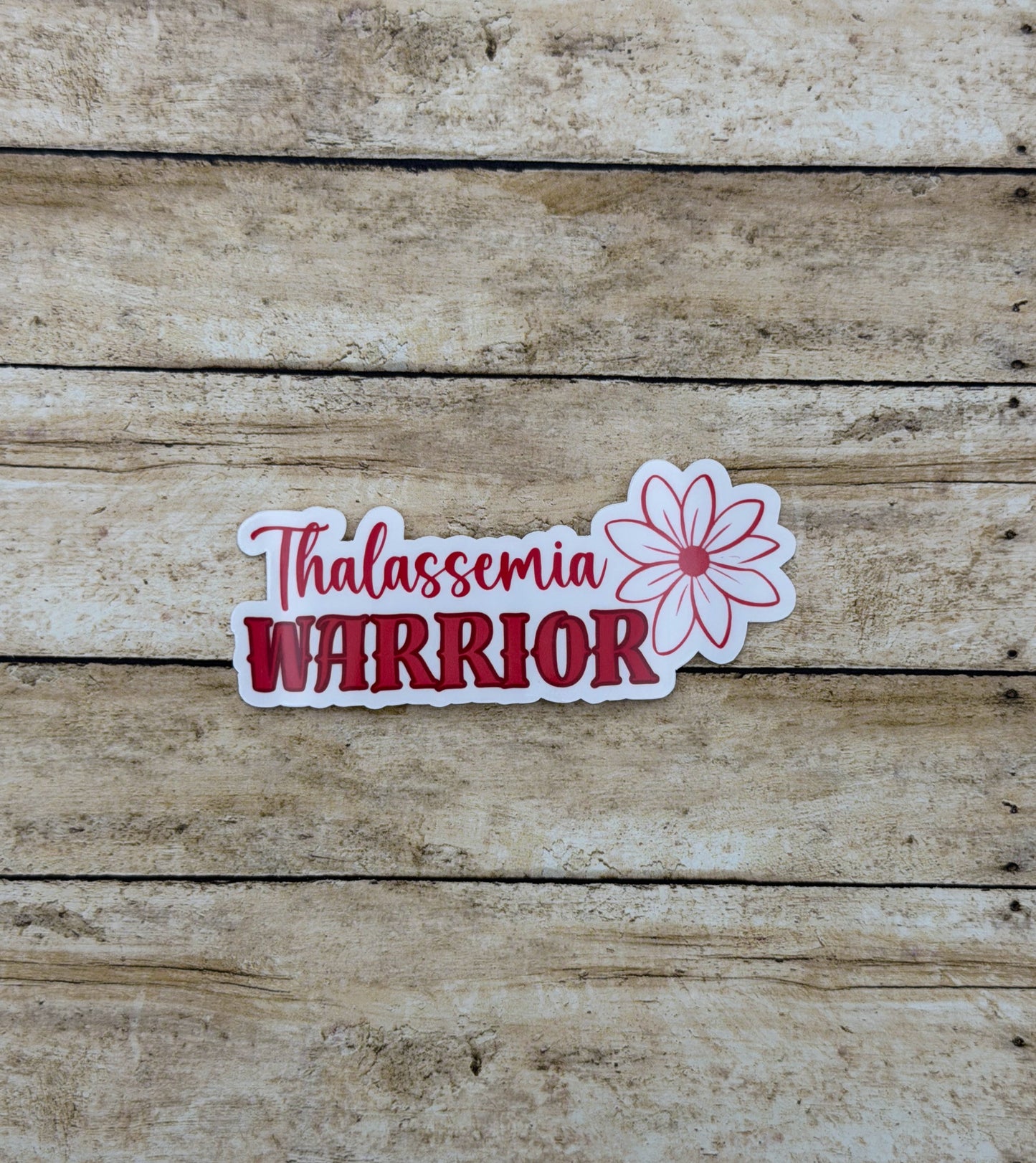 Thalassemia Warrior Flower Sticker or Magnet