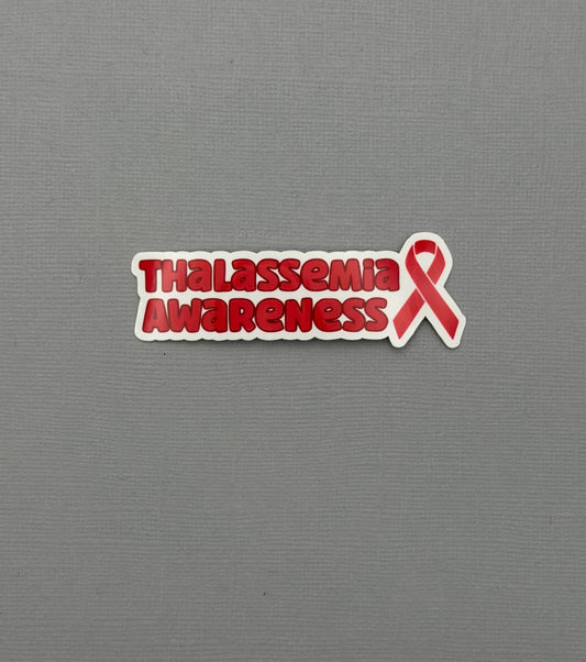 Thalassemia Awareness with Ribbon Sticker or Magnet