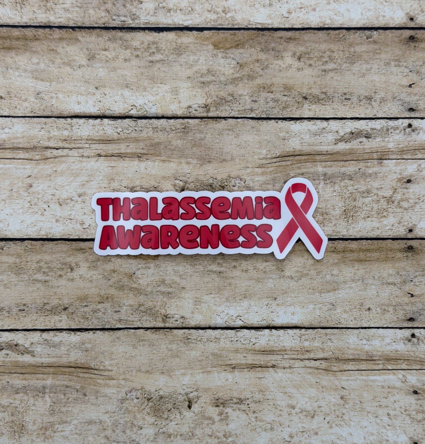 Thalassemia Awareness with Ribbon Sticker or Magnet
