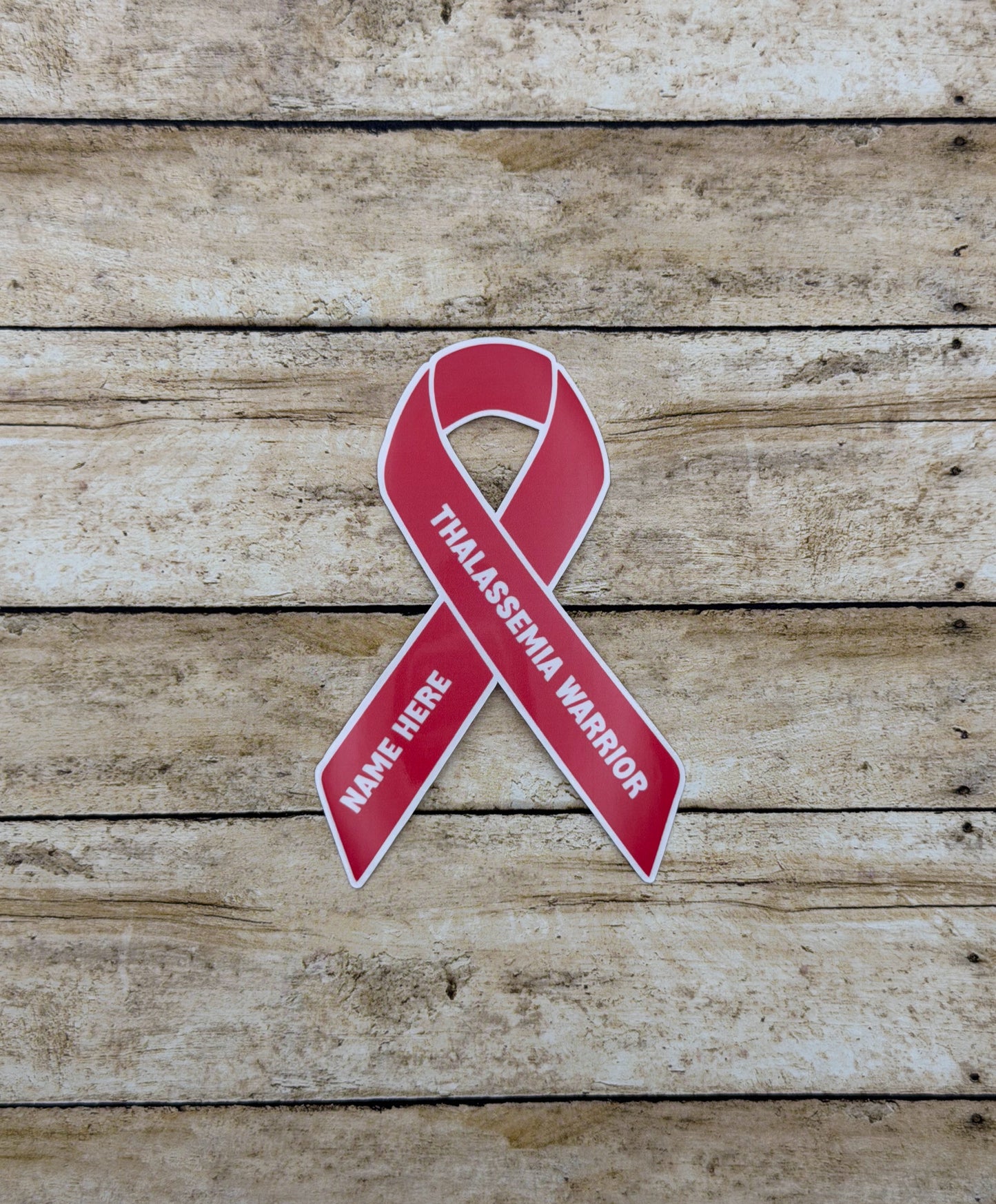 Thalassemia Warrior Custom Ribbon Sticker or Magnet